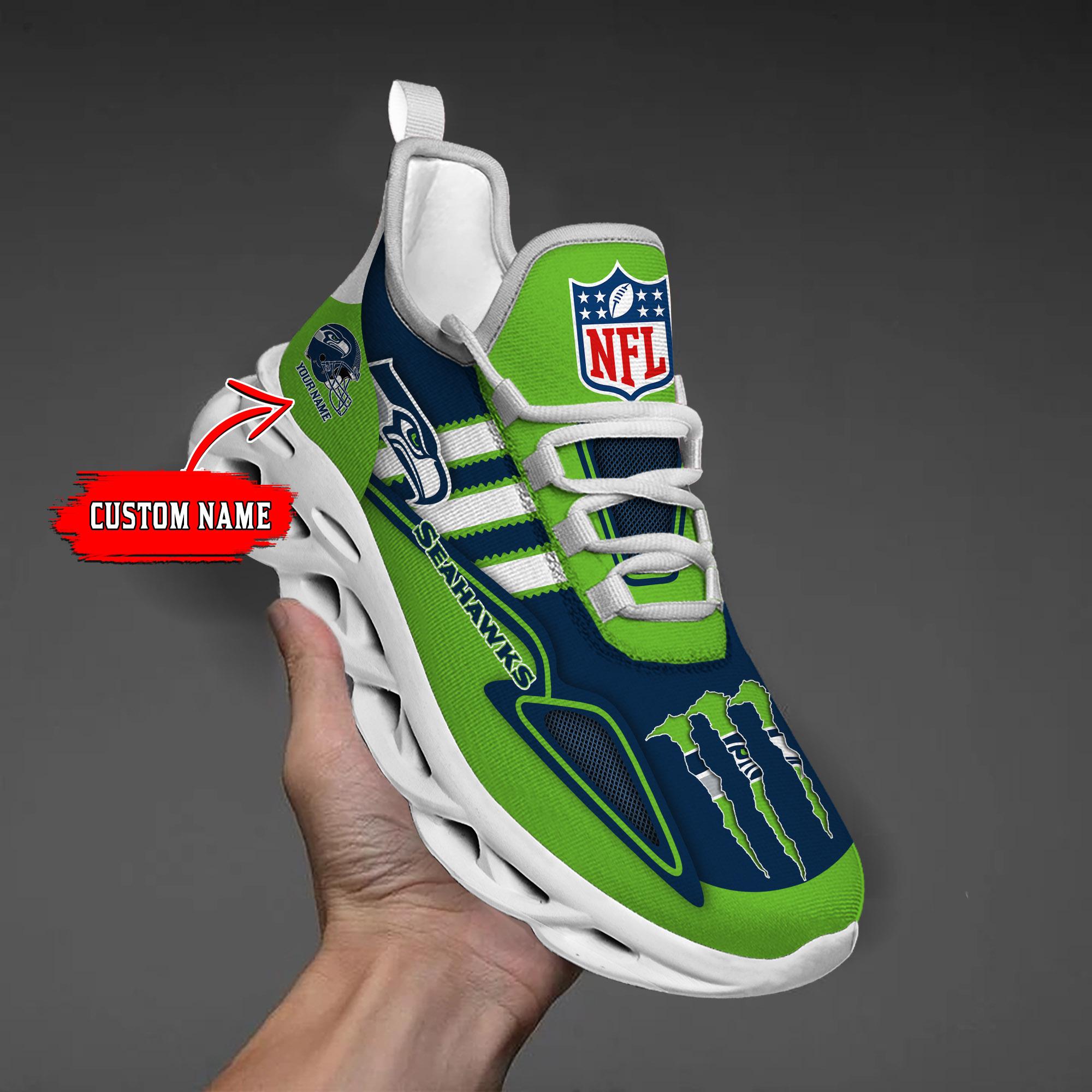 Personalized Seattle Seahawks Max Soul Shoes Sneakers for Men And Women – NFL Football Fan Shoes, Team Sneakers