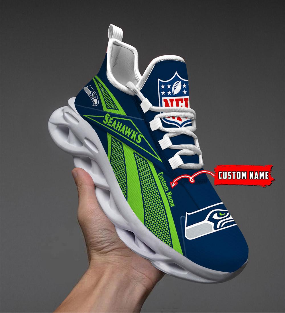 Personalized Seattle Seahawks Max Soul Shoes Sneakers for Men And Women – NFL Football Fan Shoes, Team Sneakers