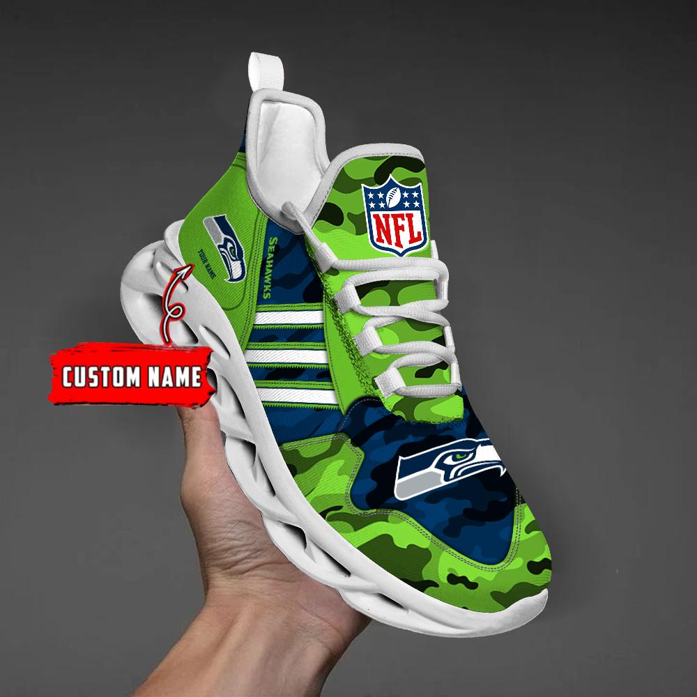 Personalized Seattle Seahawks Max Soul Shoes Sneakers for Men And Women – NFL Football Fan Shoes, Team Sneakers