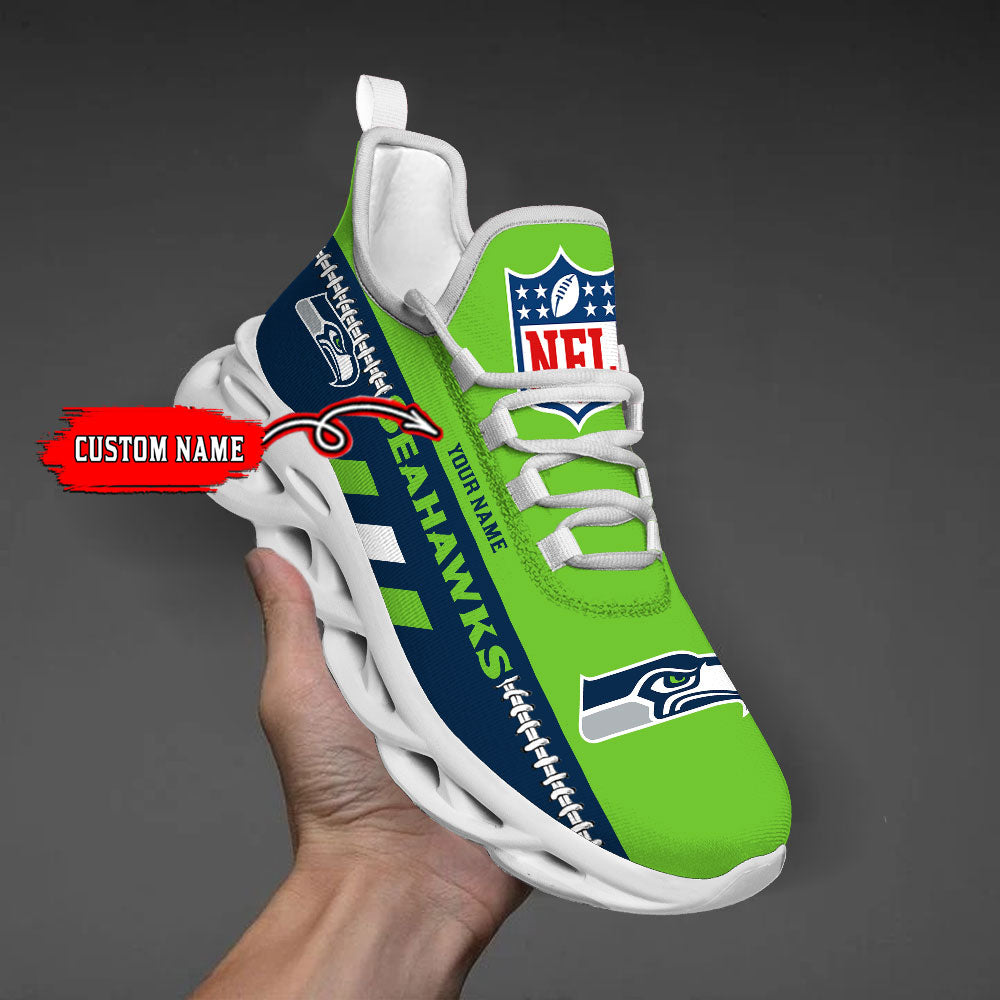 Personalized Seattle Seahawks Max Soul Shoes Sneakers for Men And Women – NFL Football Fan Shoes, Team Sneakers