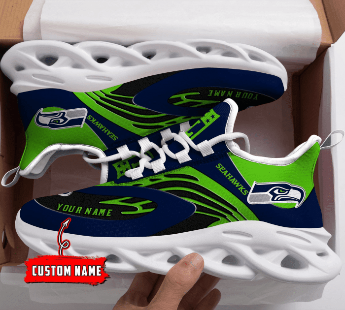 Personalized Seattle Seahawks NFL Max Soul Shoes Sneakers for Men And Women – NFL Football Fan Shoes, Team Sneakers