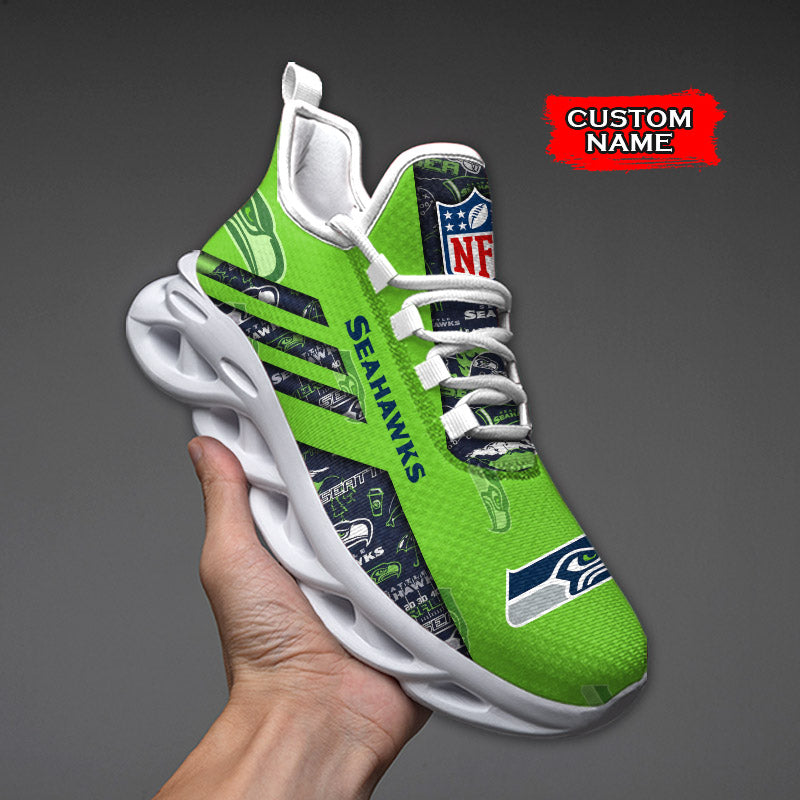 Personalized Seattle Seahawks NFL Max Soul Shoes Sneakers for Men And Women – NFL Football Fan Shoes, Team Sneakers