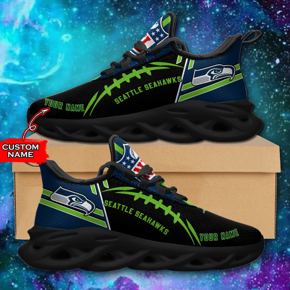 Personalized Seattle Seahawks NFL Max Soul Shoes Sneakers for Men And Women – NFL Football Fan Shoes, Team Sneakers - Image 3
