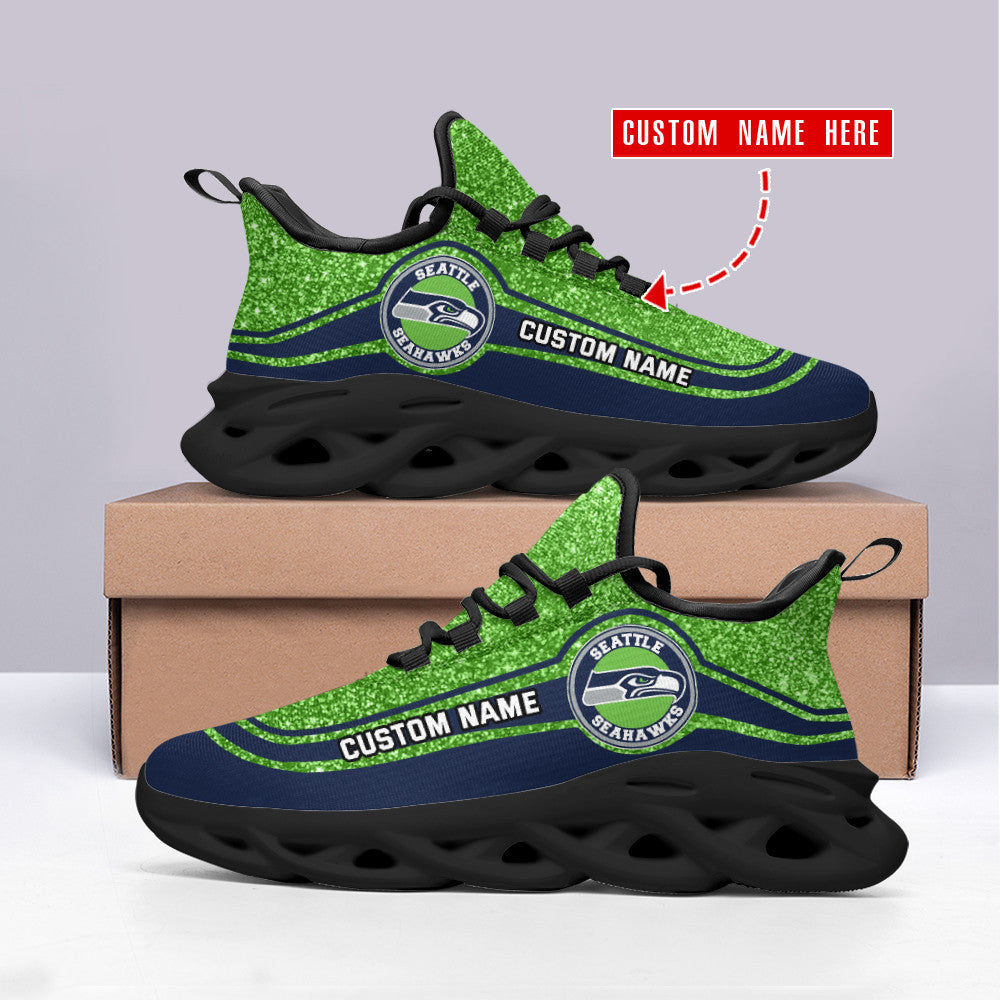 Personalized Seattle Seahawks NFL Max Soul Shoes Sneakers for Men And Women – NFL Football Fan Shoes, Team Sneakers