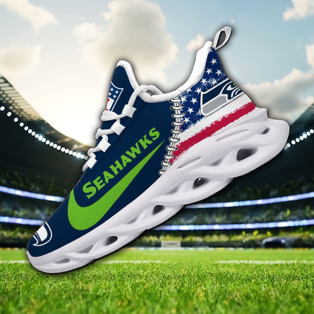 Personalized Seattle Seahawks NFL Max Soul Shoes Sneakers for Men And Women – NFL Football Fan Shoes, Team Sneakers