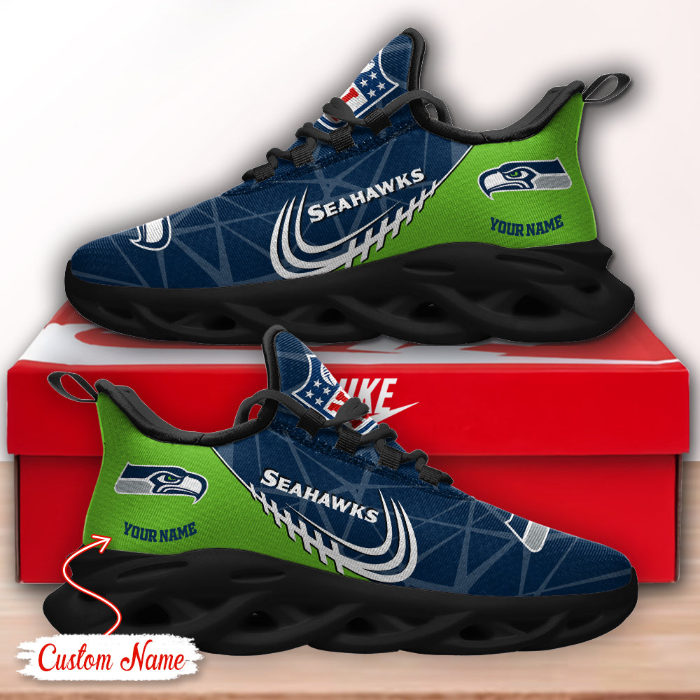 Personalized Seattle Seahawks NFL Max Soul Shoes Sneakers for Men And Women – NFL Football Fan Shoes, Team Sneakers
