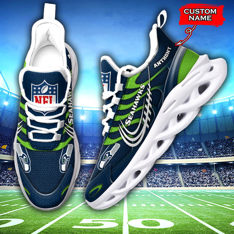 Personalized Seattle Seahawks NFL Max Soul Shoes Sneakers for Men And Women – NFL Football Fan Shoes, Team Sneakers