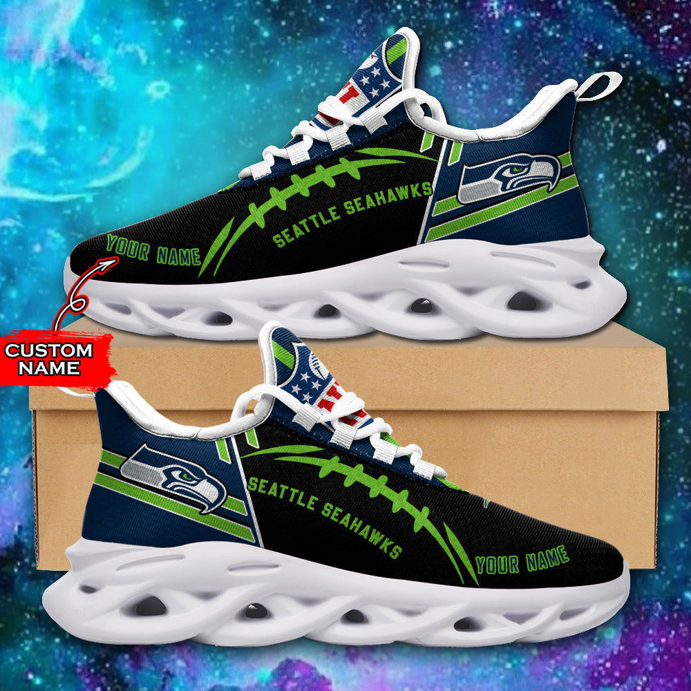 Personalized Seattle Seahawks NFL Max Soul Shoes Sneakers for Men And Women – NFL Football Fan Shoes, Team Sneakers