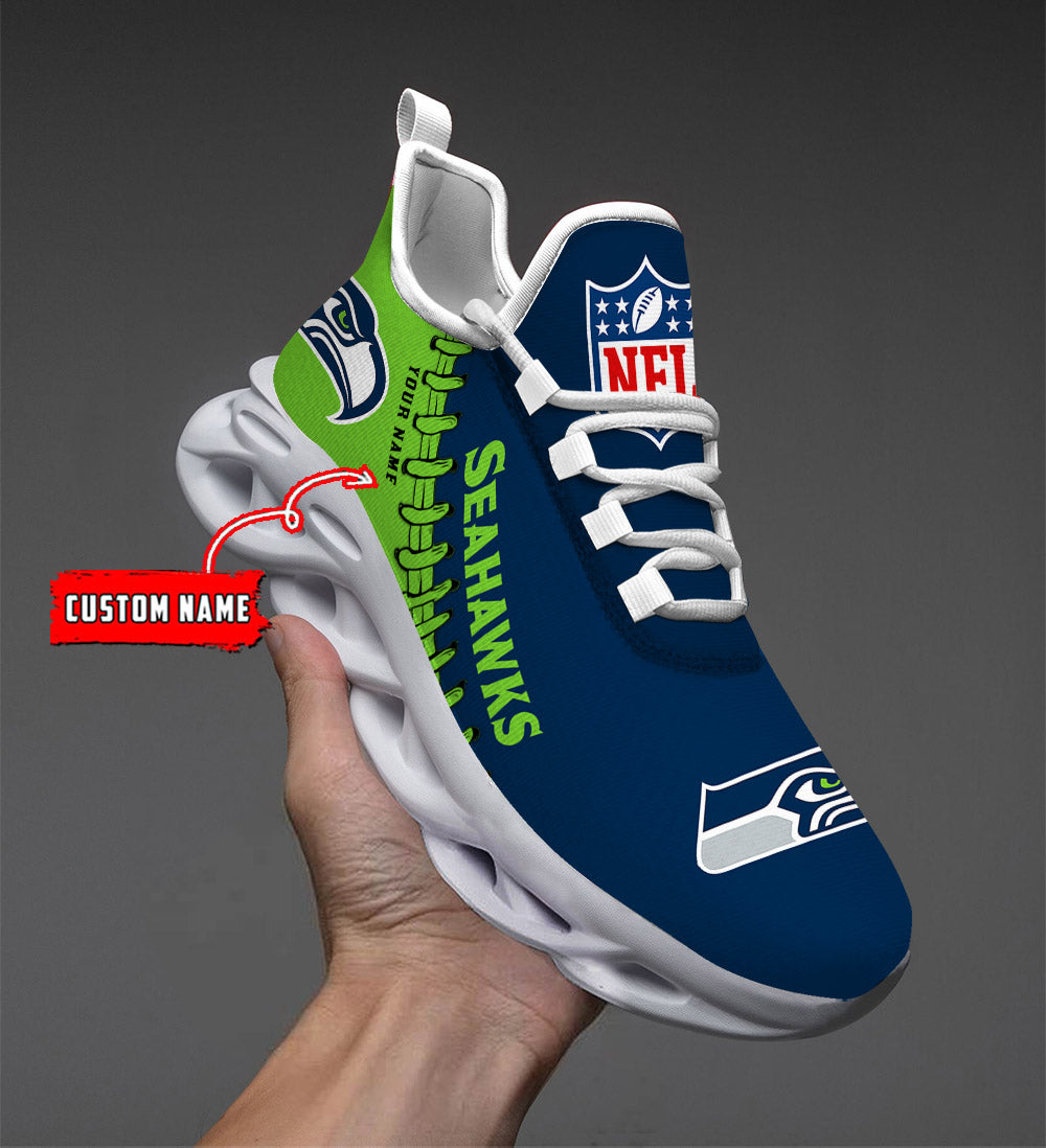 Personalized Seattle Seahawks NFL Max Soul Shoes Sneakers for Men And Women – NFL Football Fan Shoes, Team Sneakers