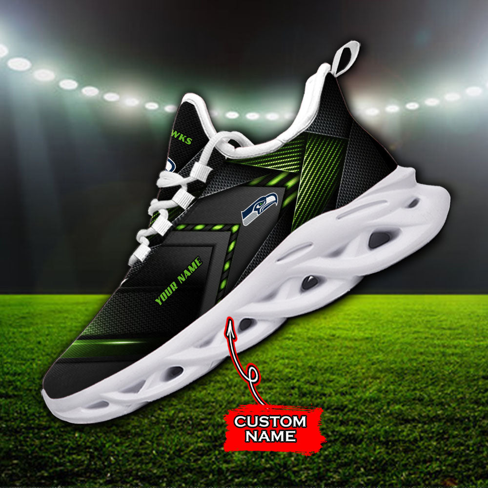 Personalized Seattle Seahawks NFL Max Soul ShoesSneakers for Men And Women – NFL Football Fan Shoes, Team Sneakers