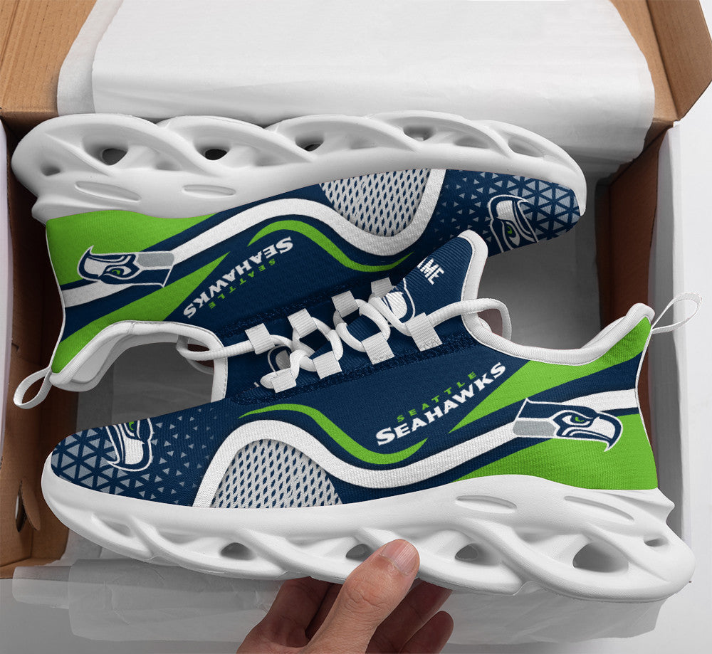 Personalized Seattle Seahawks NFL Max Soul ShoesSneakers for Men And Women – NFL Football Fan Shoes, Team Sneakers