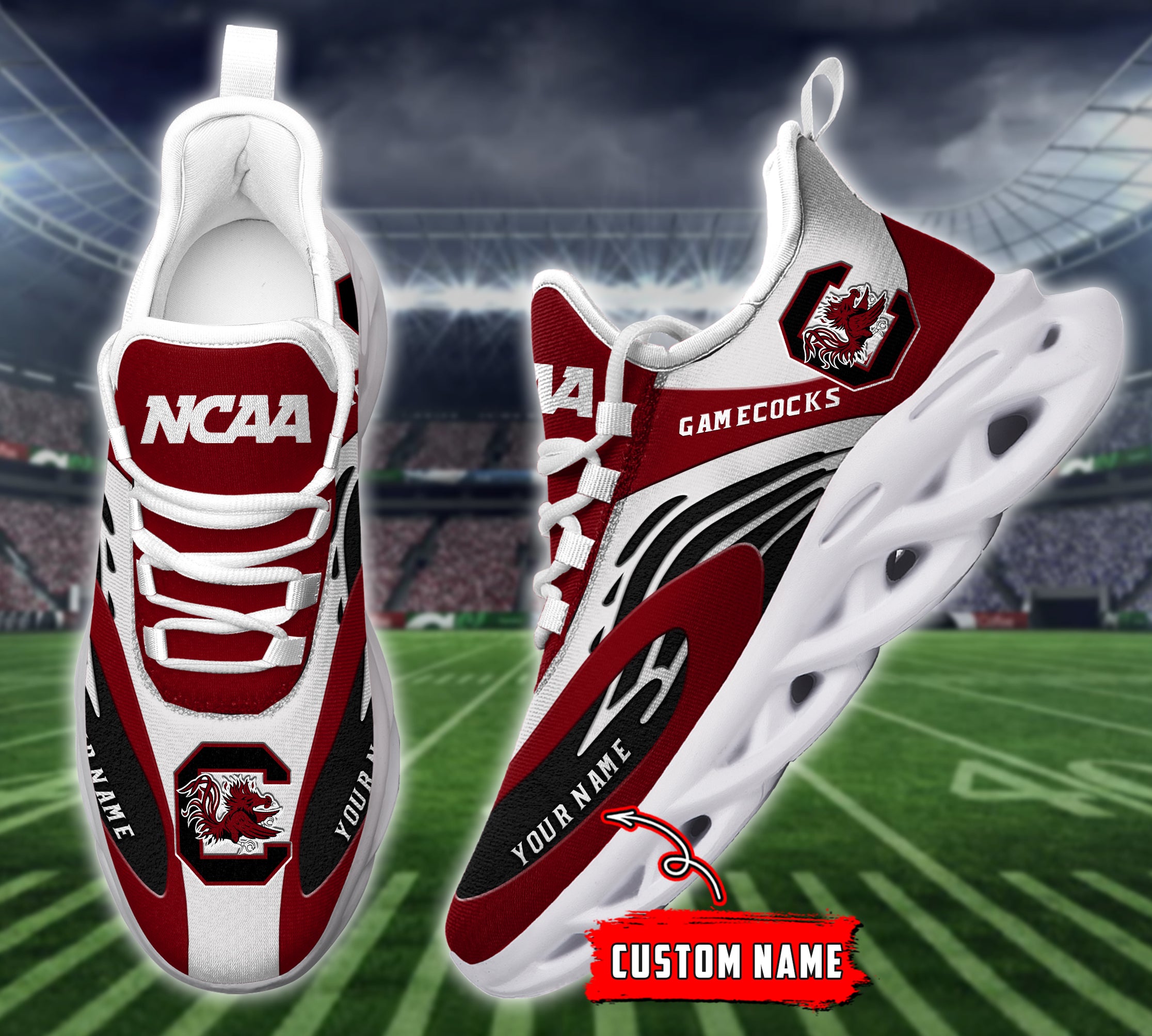Personalized South Carolina Gamecocks NCAA Max Soul ShoesSneakers for Men And Women – NCAA Fan Shoes, Team Sneakers