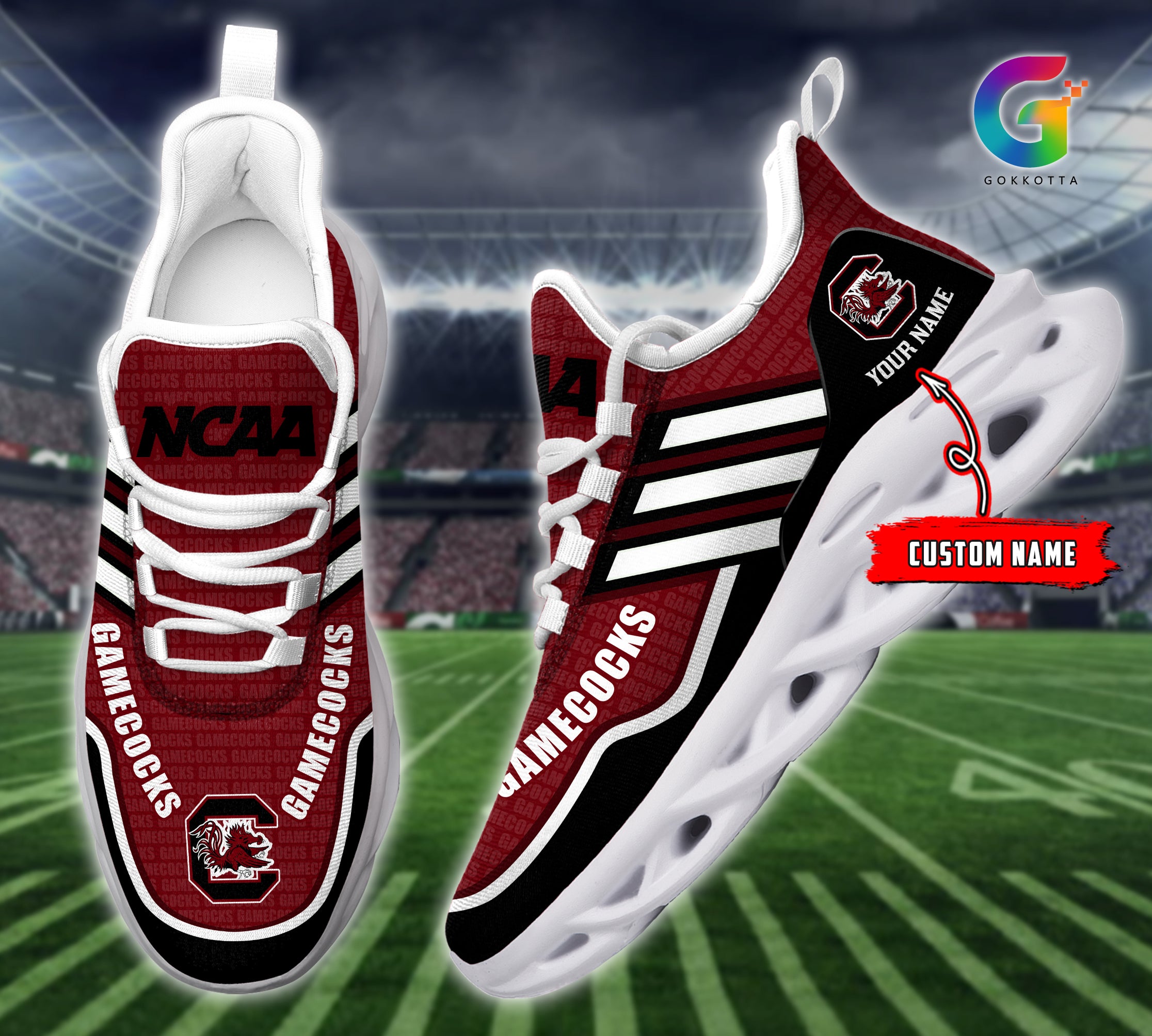 Personalized South Carolina Gamecocks NCAA Max Soul ShoesSneakers for Men And Women – NCAA Fan Shoes, Team Sneakers