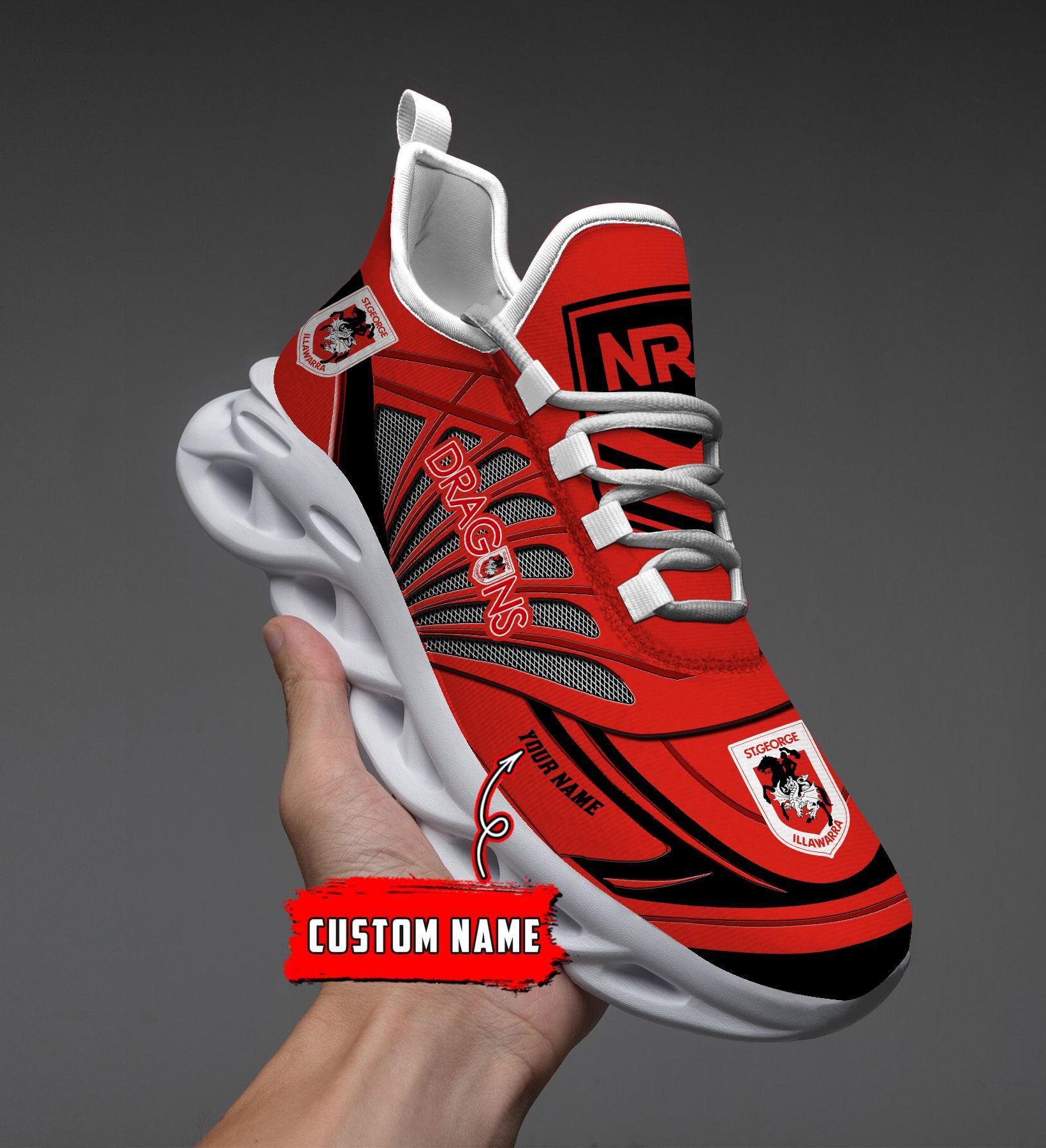 Personalized St. George Illawarra Dragons Max Soul Shoes Sneakers for Men And Women – Casual Shoes, Streetwear Shoes