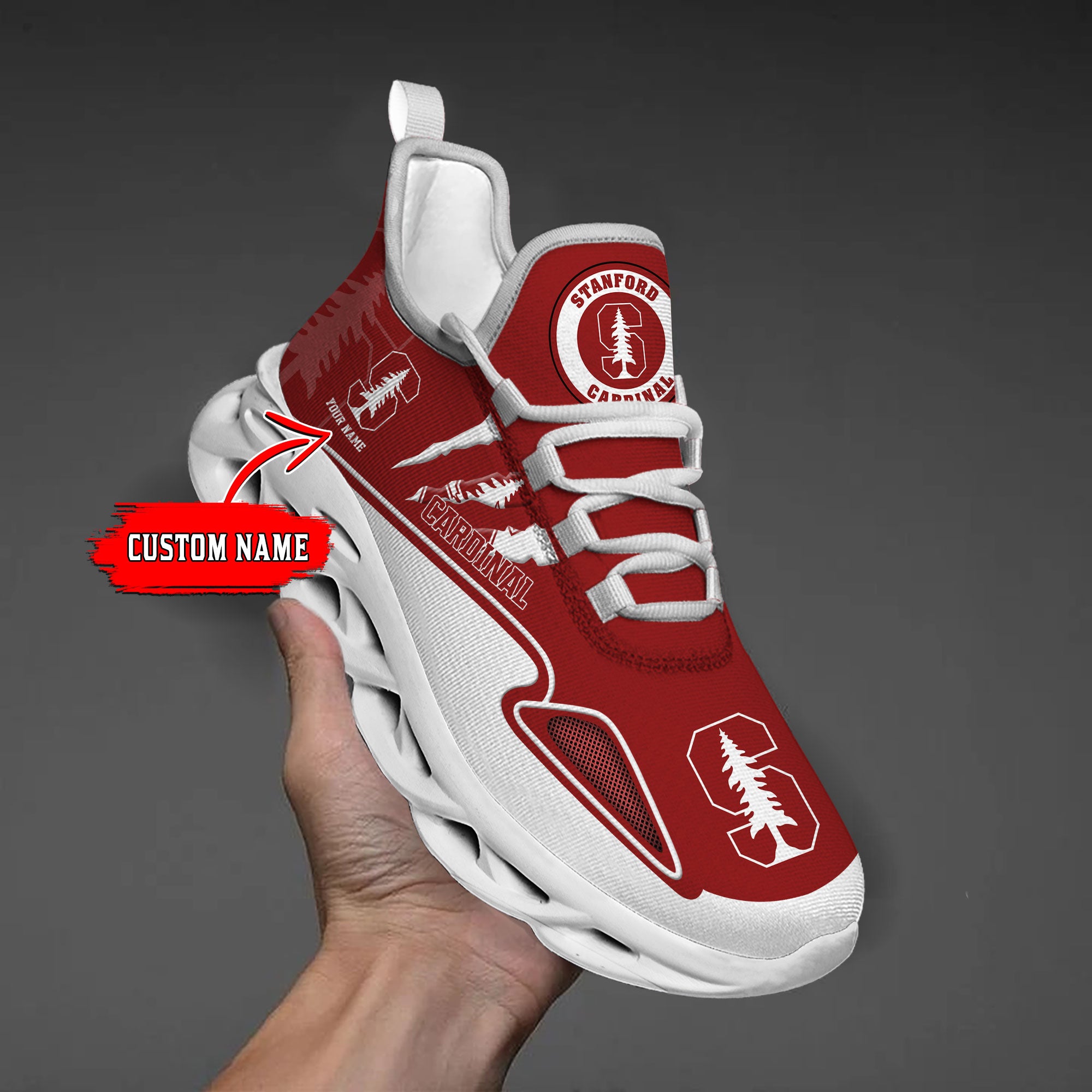 Personalized Stanford Cardinal Max Soul Shoes Sneakers for Men And Women – NCAA Fan Shoes, Team Sneakers