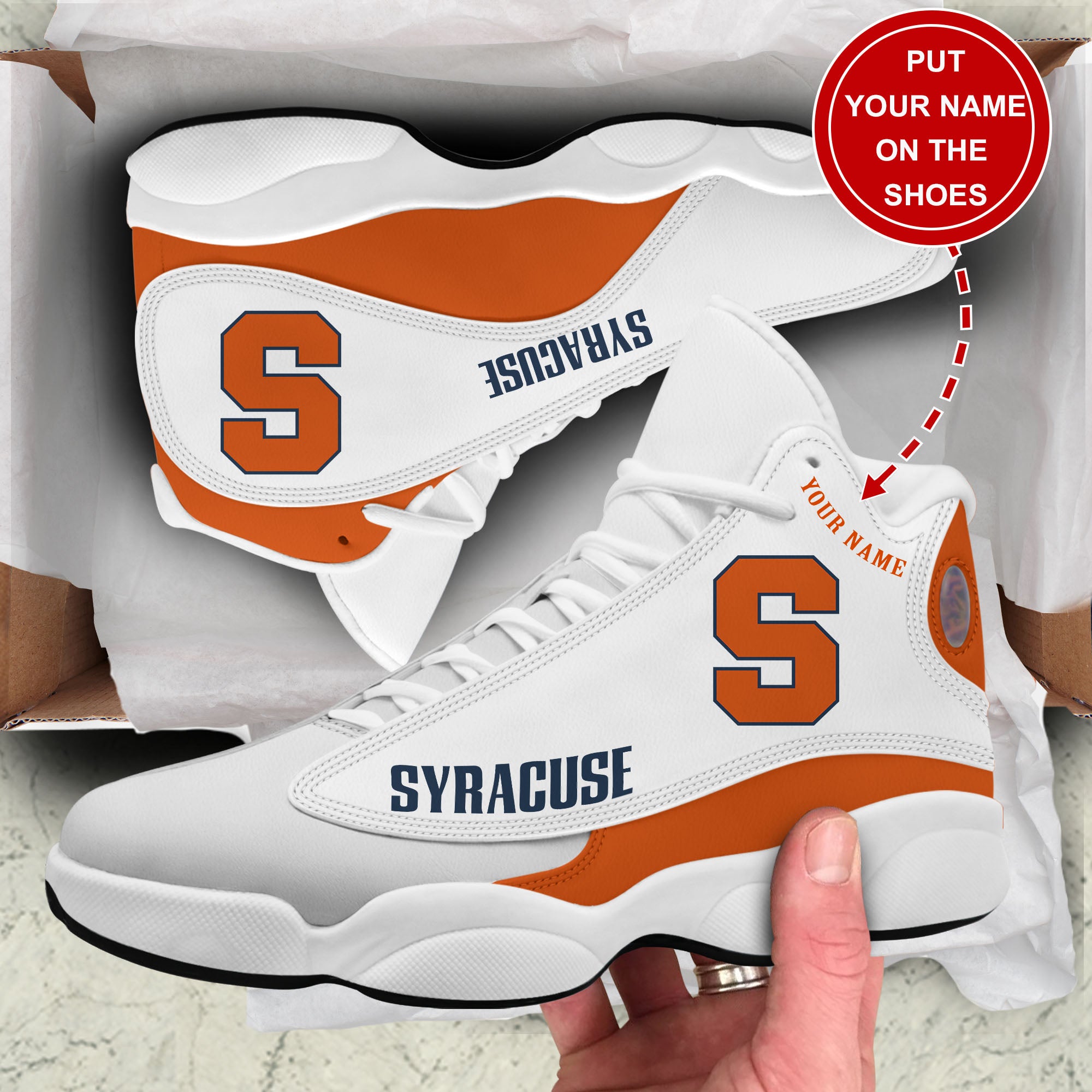 Personalized Syracuse Orange JD13 Sneakers Shoes for Men & Women | Custom Fan Gift