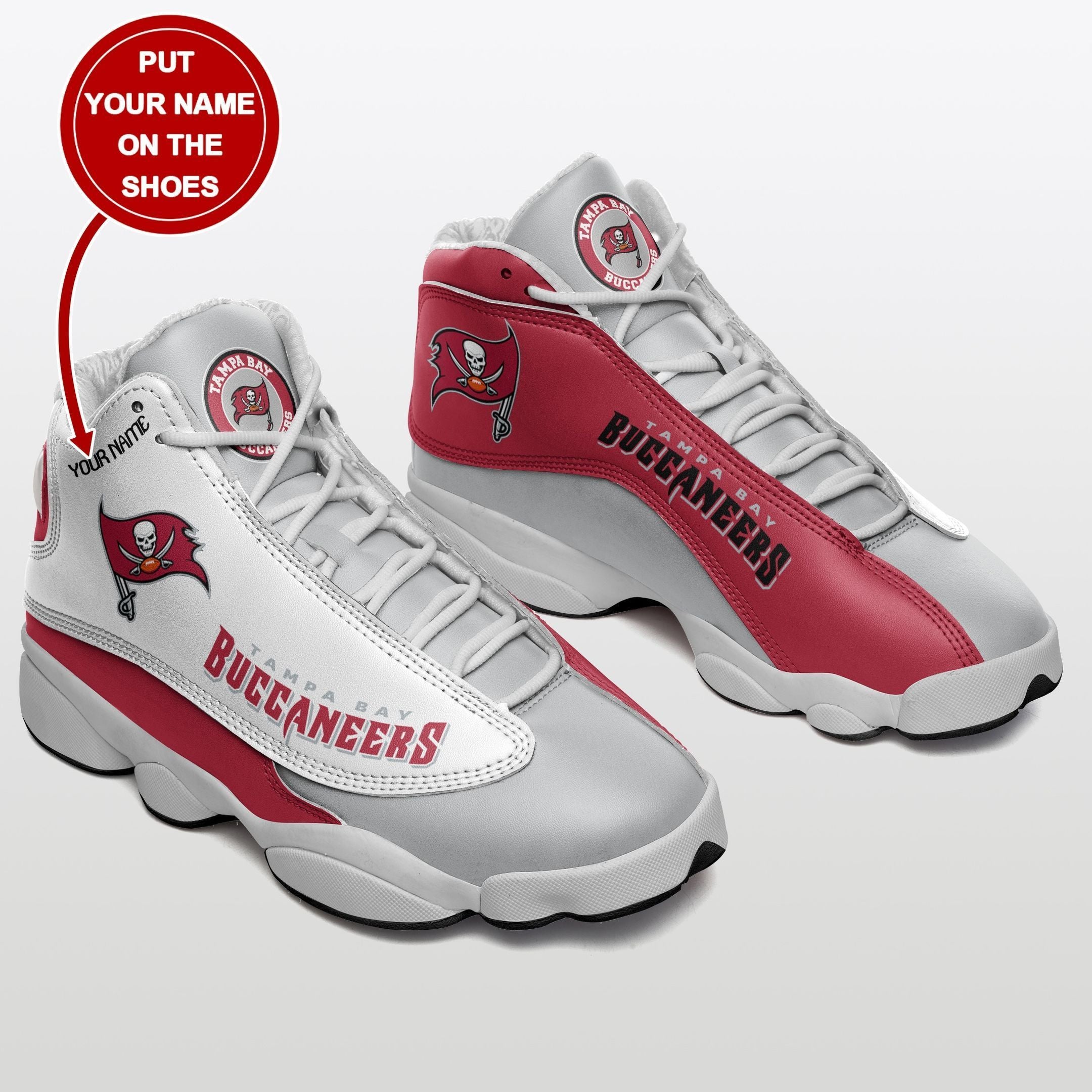 Personalized Tampa Bay Buccaneers NFL JD13 Sneakers Shoes for Men & Women | Custom Fan Gift