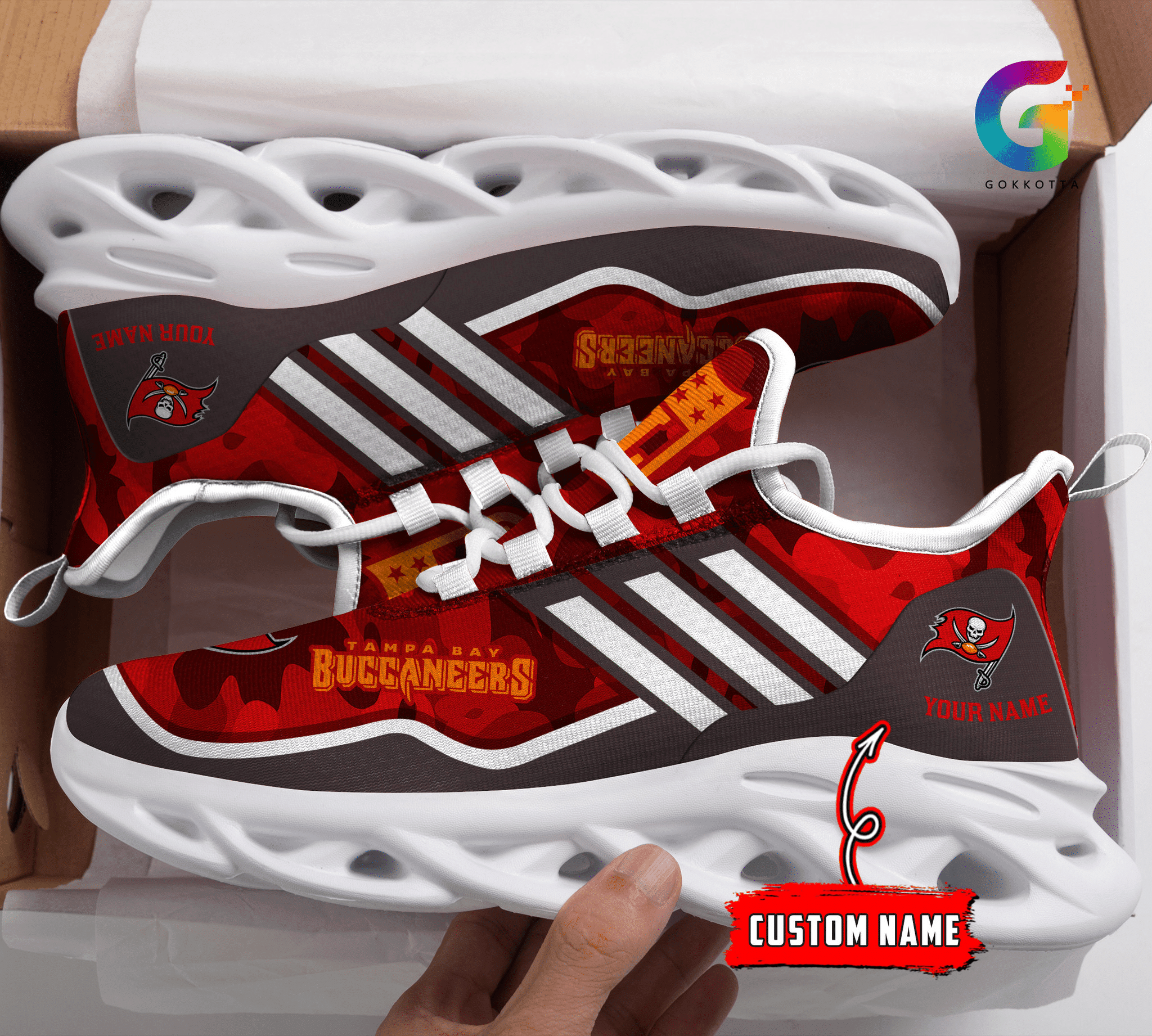Personalized Tampa Bay Buccaneers NFL Max Soul Shoes Sneakers for Men And Women – NFL Football Fan Shoes, Team Sneakers