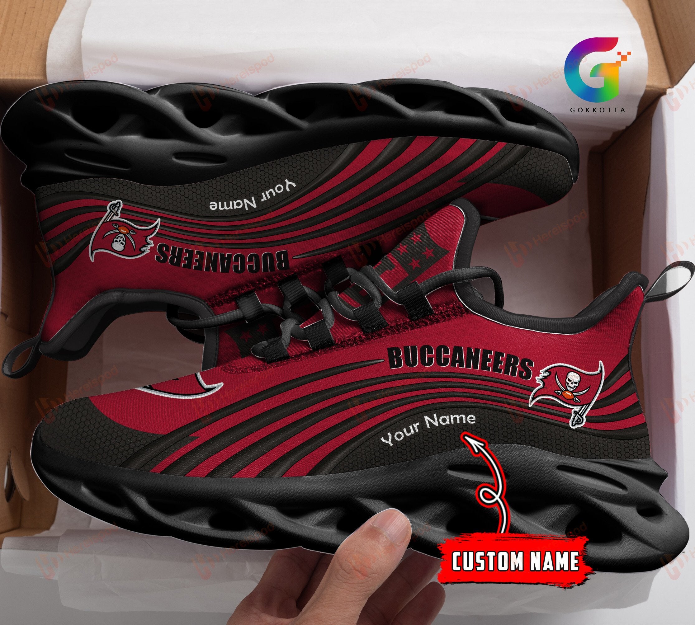 Personalized Tampa Bay Buccaneers NFL Max Soul ShoesSneakers for Men And Women – NFL Football Fan Shoes, Team Sneakers