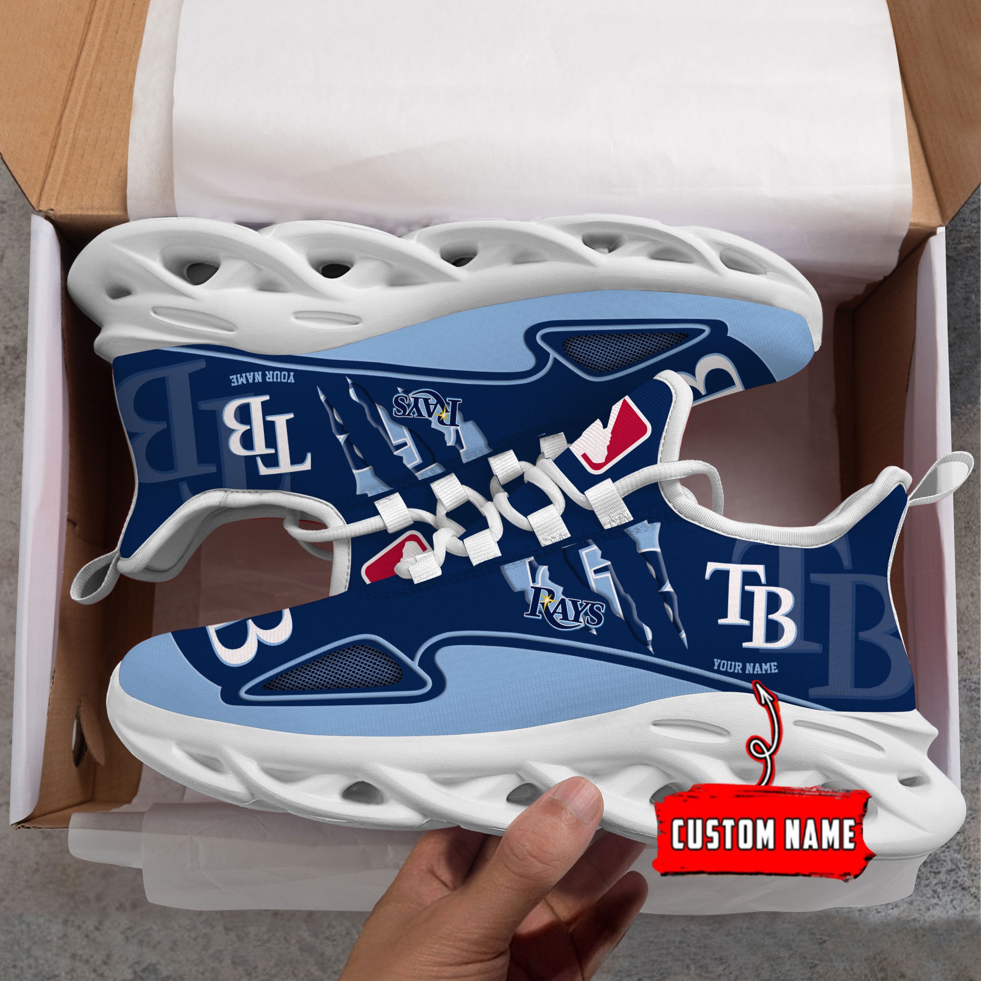 Personalized Tampa Bay Rays Max Soul Shoes Sneakers for Men And Women – MLB Baseball Fan Shoes, Team Sneakers - Image 6