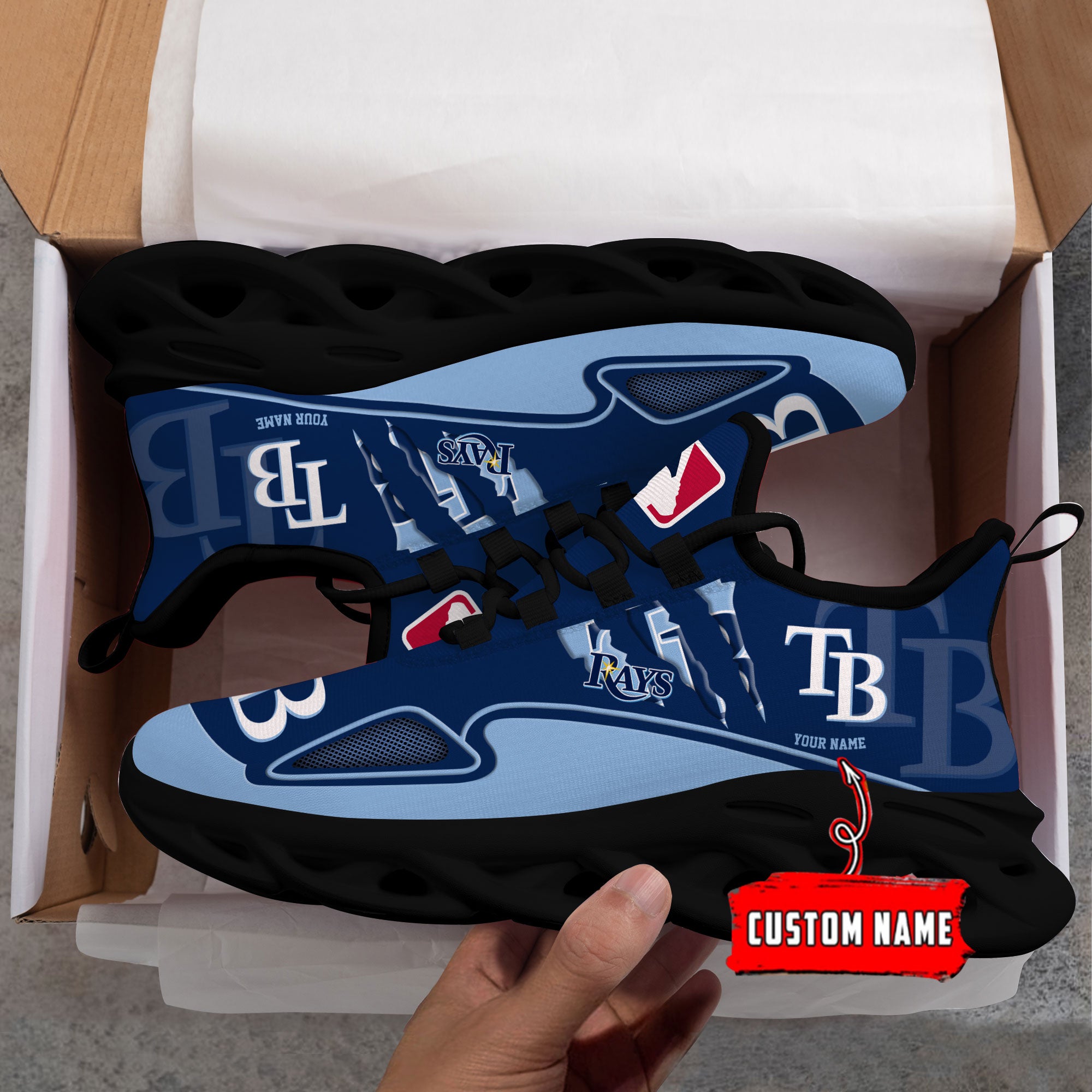 Personalized Tampa Bay Rays Max Soul Shoes Sneakers for Men And Women – MLB Baseball Fan Shoes, Team Sneakers - Image 5