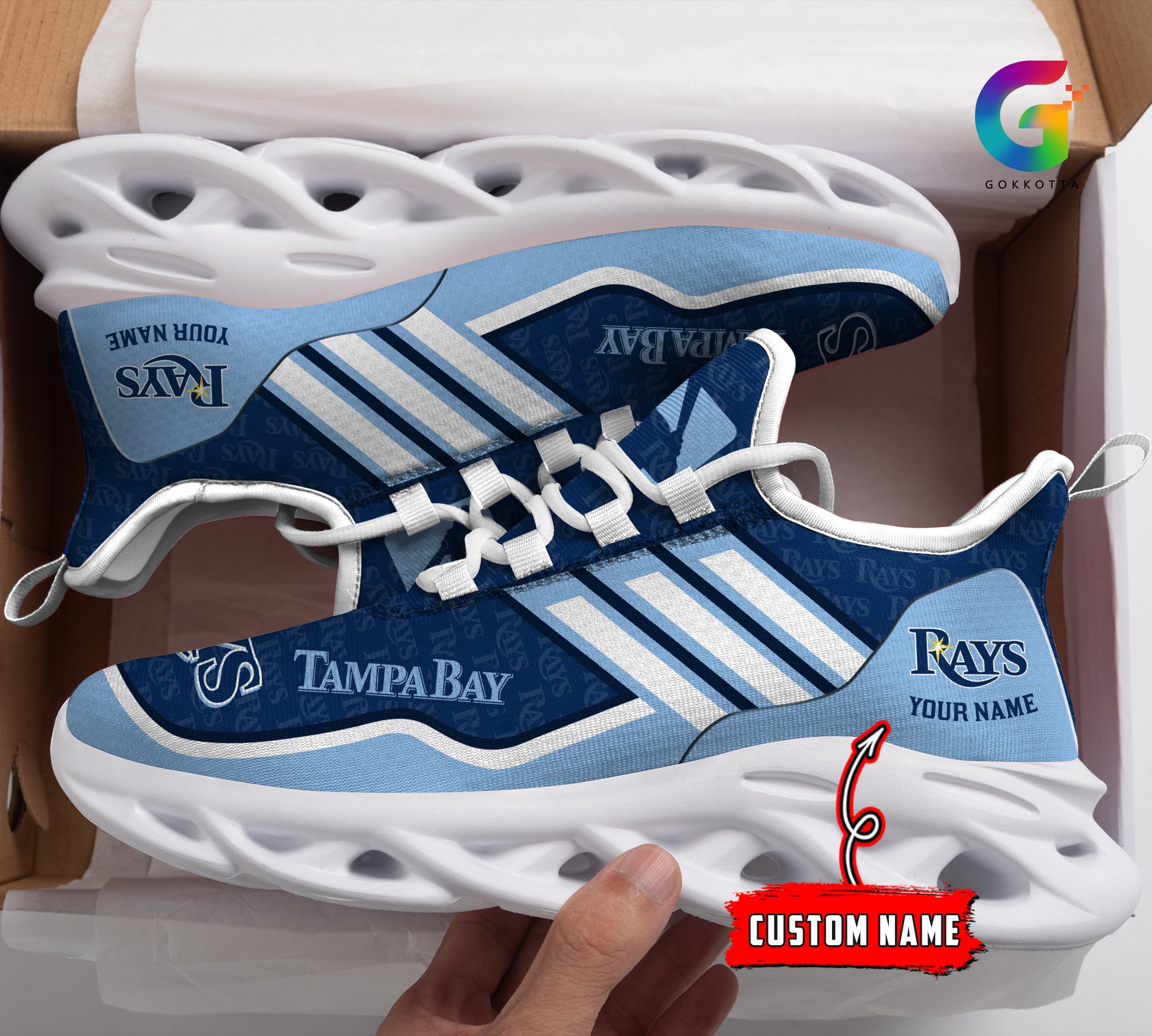 Personalized Tampa Bay Rays MLB Max Soul ShoesSneakers for Men And Women – MLB Baseball Fan Shoes, Team Sneakers - Image 3