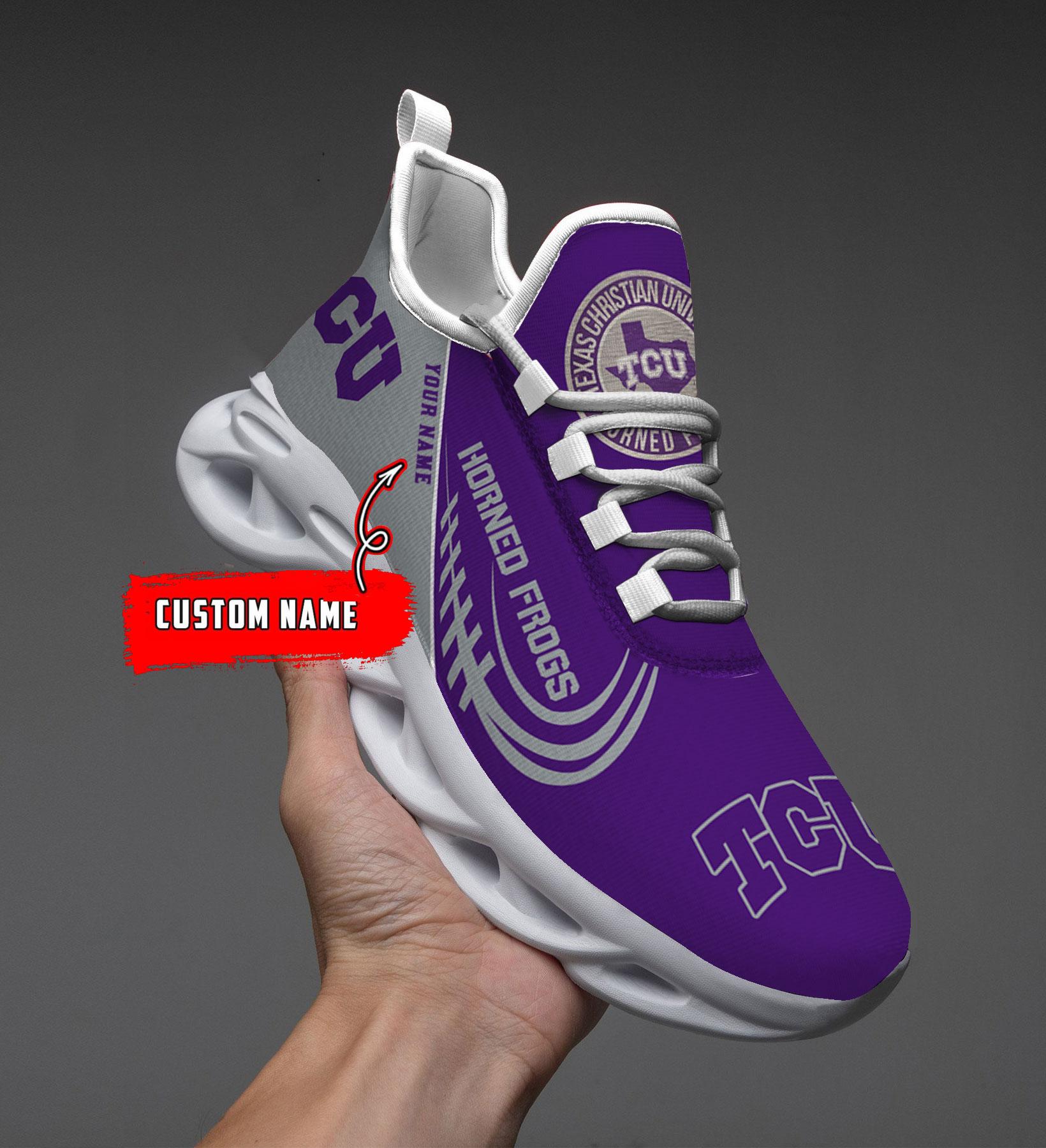 Personalized TCU Horned Frogs Max Soul Shoes Sneakers for Men And Women – Casual Shoes, Streetwear Shoes