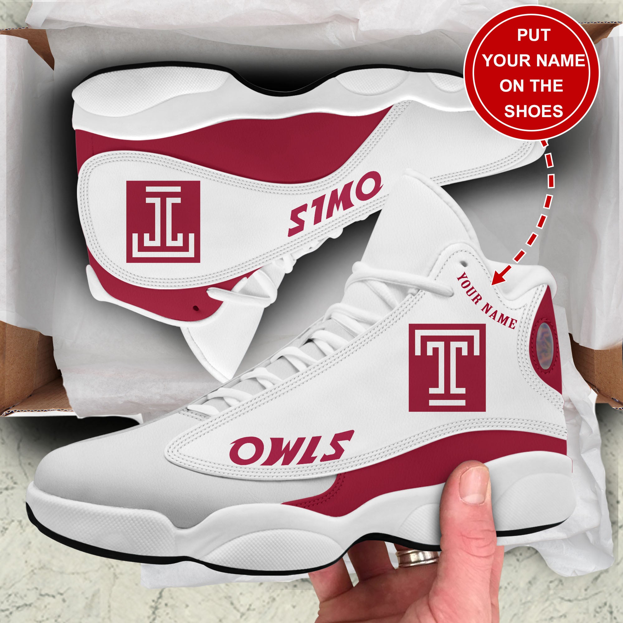 Personalized Temple Owls JD13 Sneakers Shoes for Men & Women | Custom Fan Gift