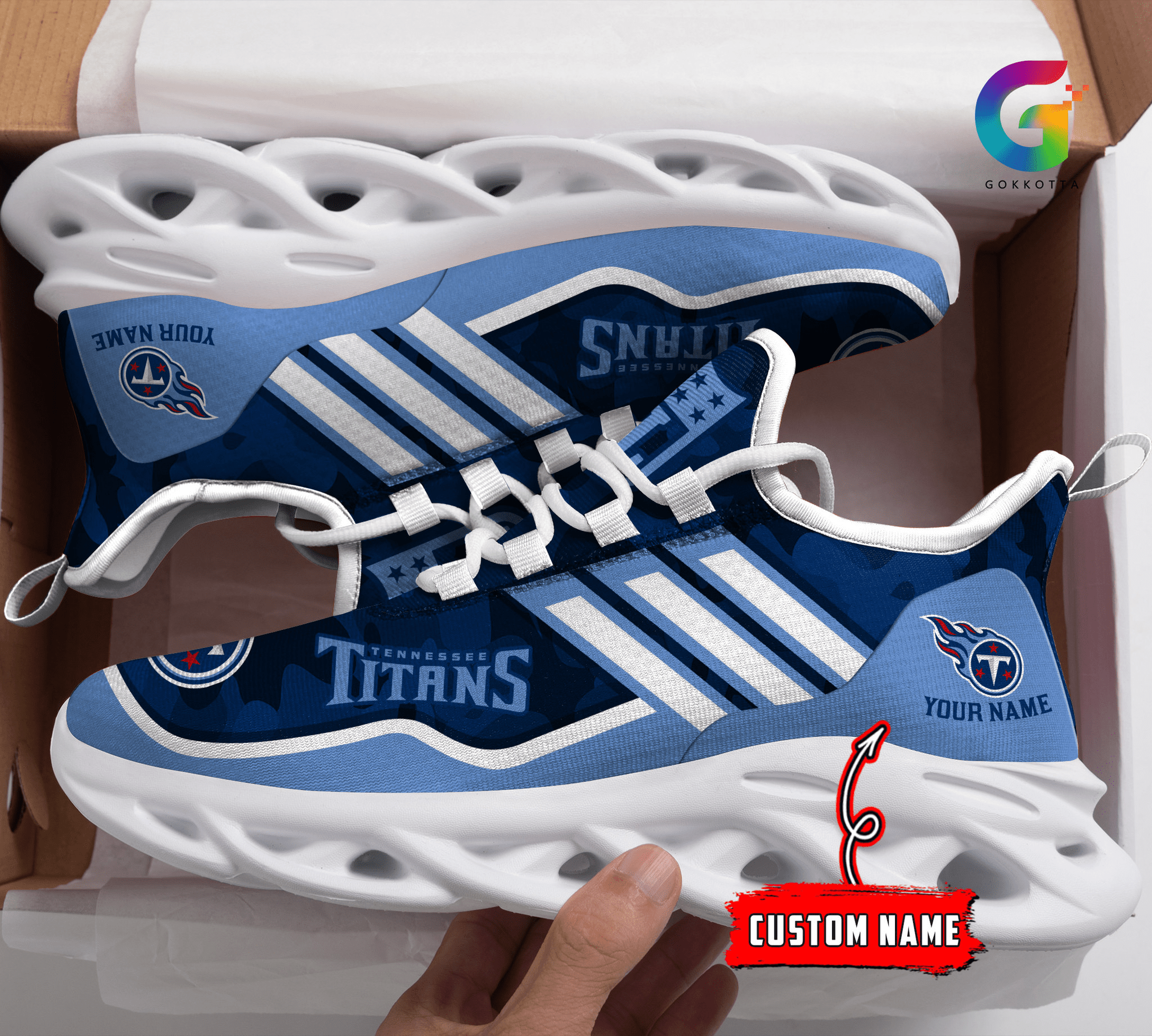 Personalized Tennessee Titans Max Soul Shoes Sneakers for Men And Women – NFL Football Fan Shoes, Team Sneakers - Image 3