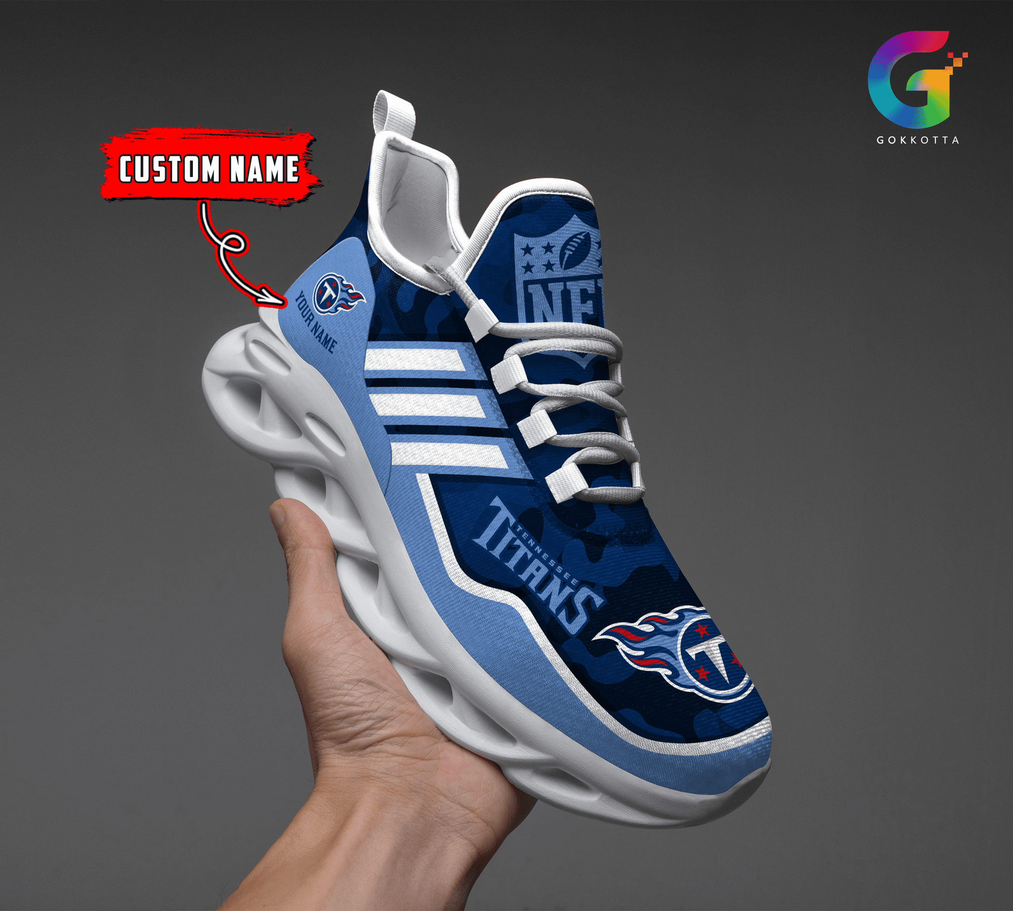 Personalized Tennessee Titans Max Soul Shoes Sneakers for Men And Women – NFL Football Fan Shoes, Team Sneakers - Image 5