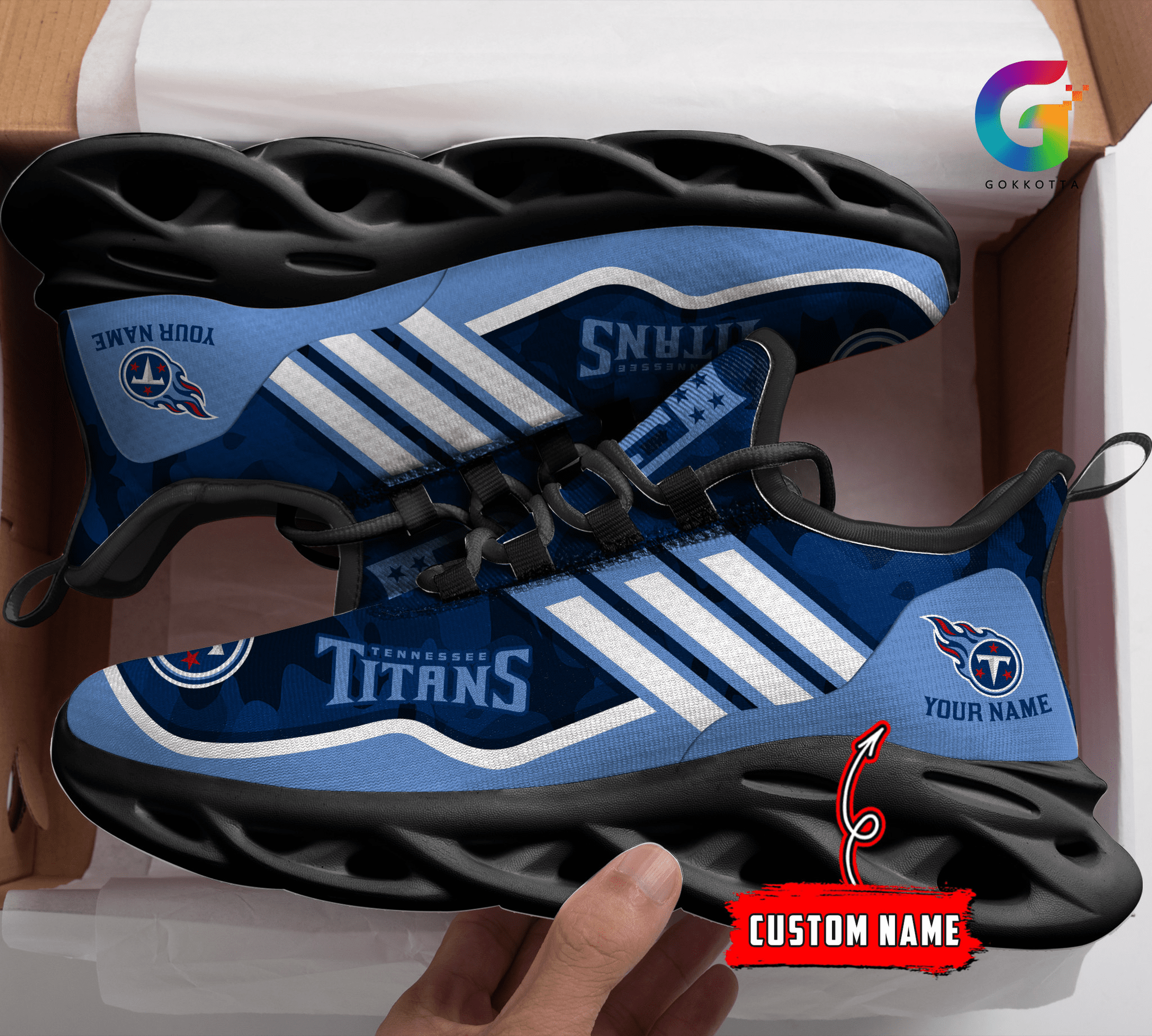 Personalized Tennessee Titans Max Soul Shoes Sneakers for Men And Women – NFL Football Fan Shoes, Team Sneakers - Image 4