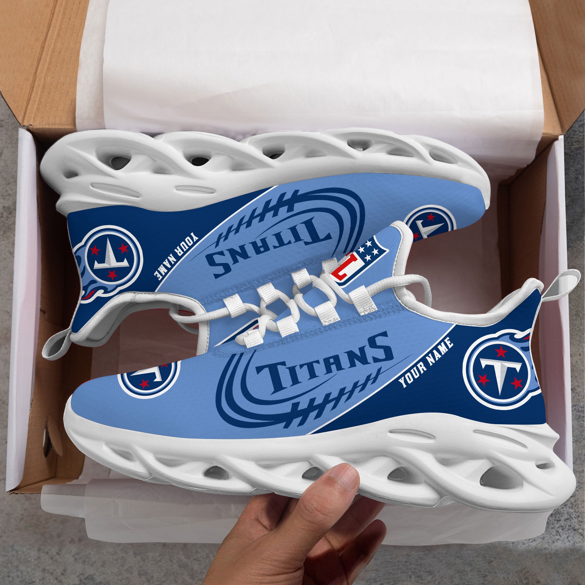 Personalized Tennessee Titans NFL Max Soul Shoes Sneakers for Men And Women – NFL Football Fan Shoes, Team Sneakers - Image 4