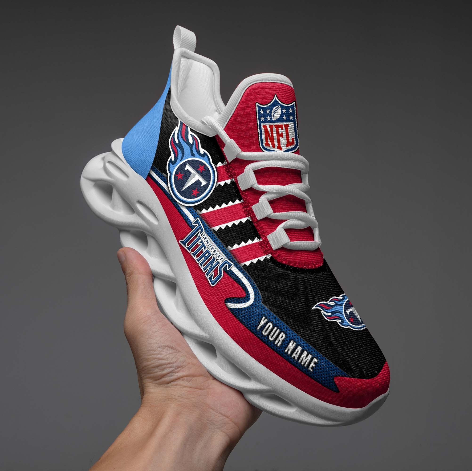 Personalized Tennessee Titans NFL Max Soul Shoes Sneakers for Men And Women – NFL Football Fan Shoes, Team Sneakers