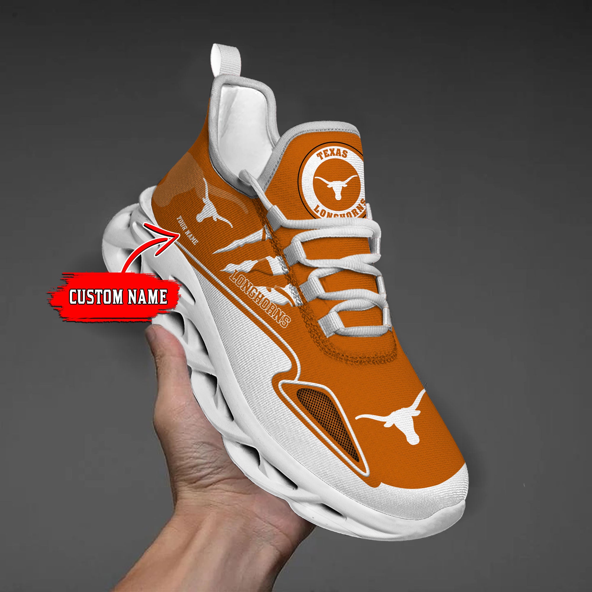Personalized Texas Longhorns Max Soul Shoes Sneakers for Men And Women – NCAA Fan Shoes, Team Sneakers