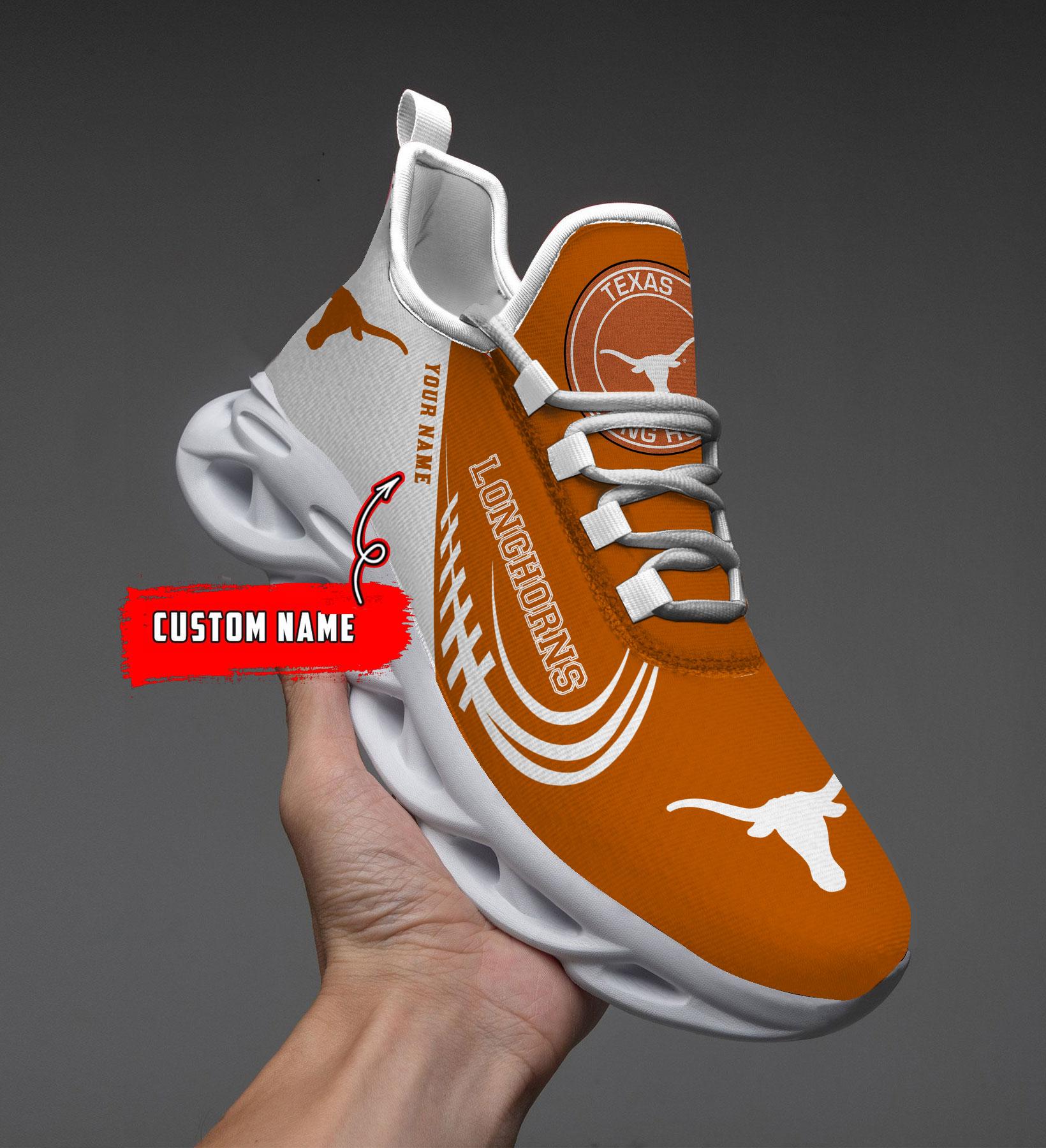 Personalized Texas Longhorns Max Soul Shoes Sneakers for Men And Women – NCAA Fan Shoes, Team Sneakers