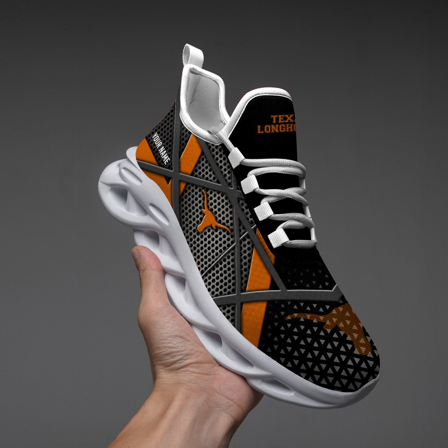 Personalized Texas Longhorns NCAA Max Soul ShoesSneakers for Men And Women – NCAA Fan Shoes, Team Sneakers - Image 4
