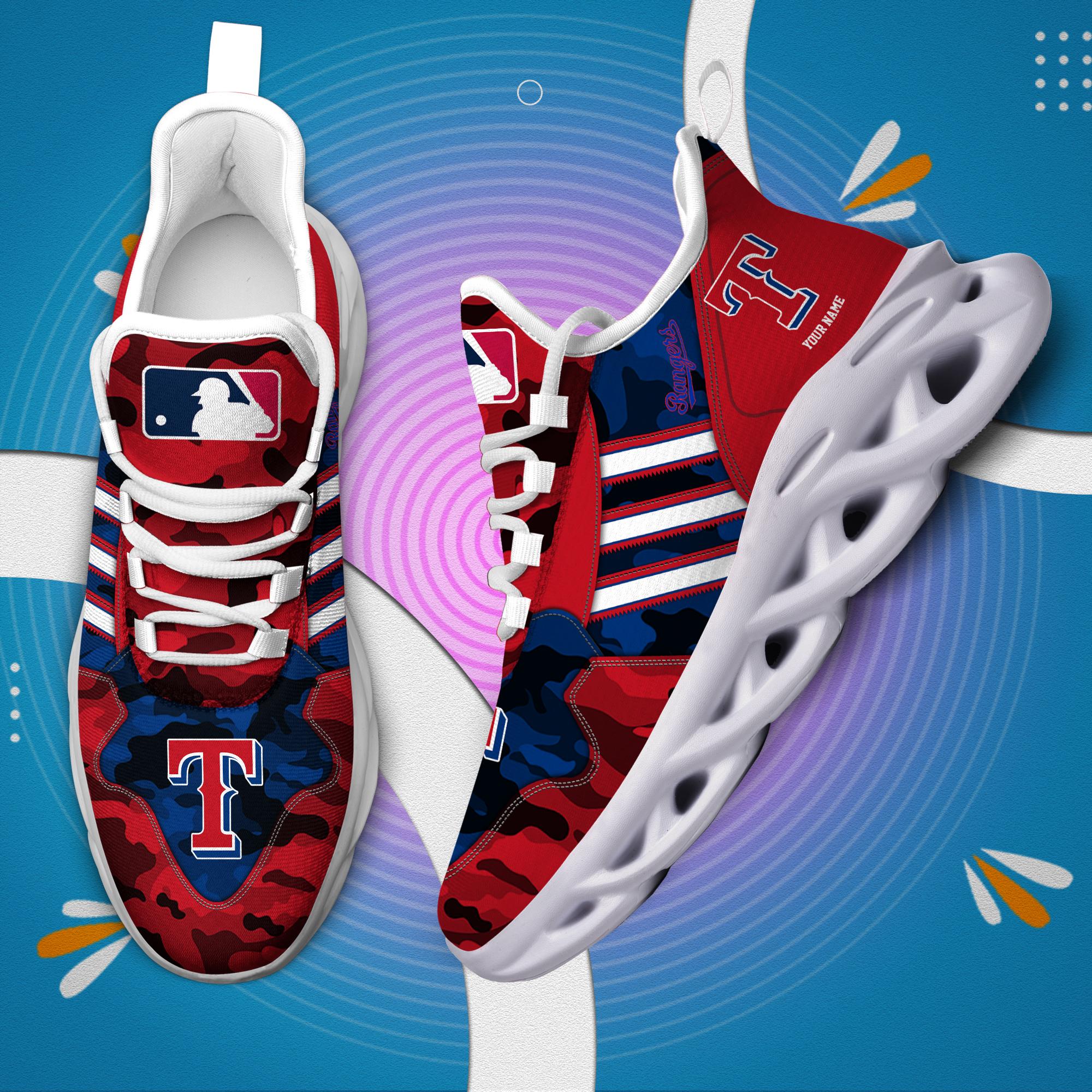 Personalized Texas Rangers Max Soul Shoes Sneakers for Men And Women – MLB Baseball Fan Shoes, Team Sneakers - Image 6