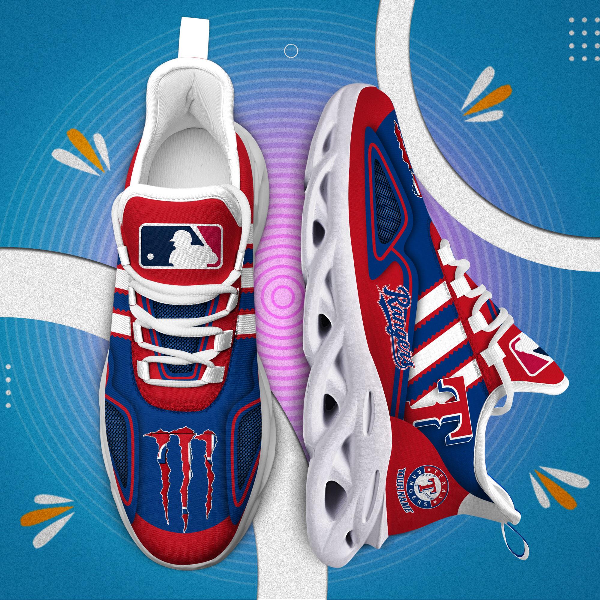 Personalized Texas Rangers Max Soul Shoes Sneakers for Men And Women – MLB Baseball Fan Shoes, Team Sneakers - Image 6
