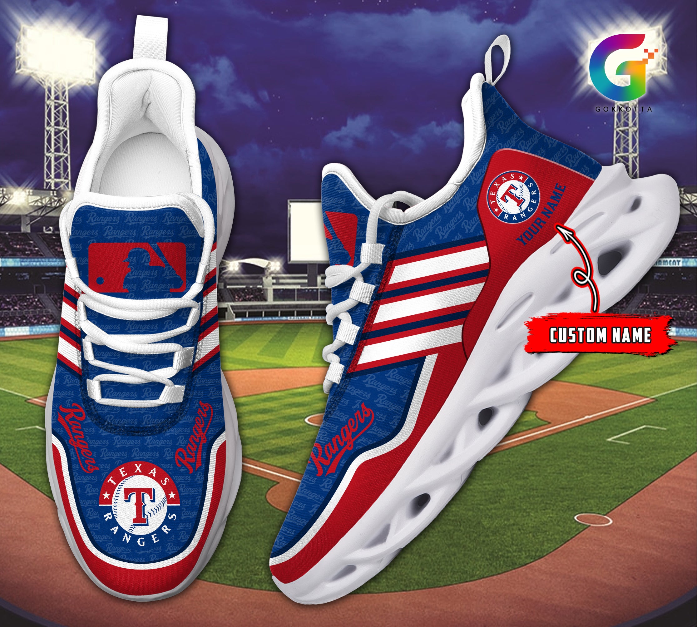 Personalized Texas Rangers MLB Max Soul Shoes Sneakers for Men And Women – MLB Baseball Fan Shoes, Team Sneakers