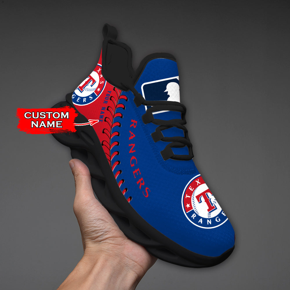 Personalized Texas Rangers MLB Max Soul Shoes Sneakers for Men And Women – MLB Baseball Fan Shoes, Team Sneakers - Image 3