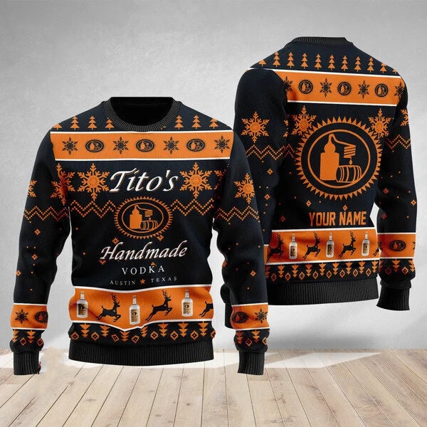 Personalized Tito's Vodka Ugly Christmas Sweater