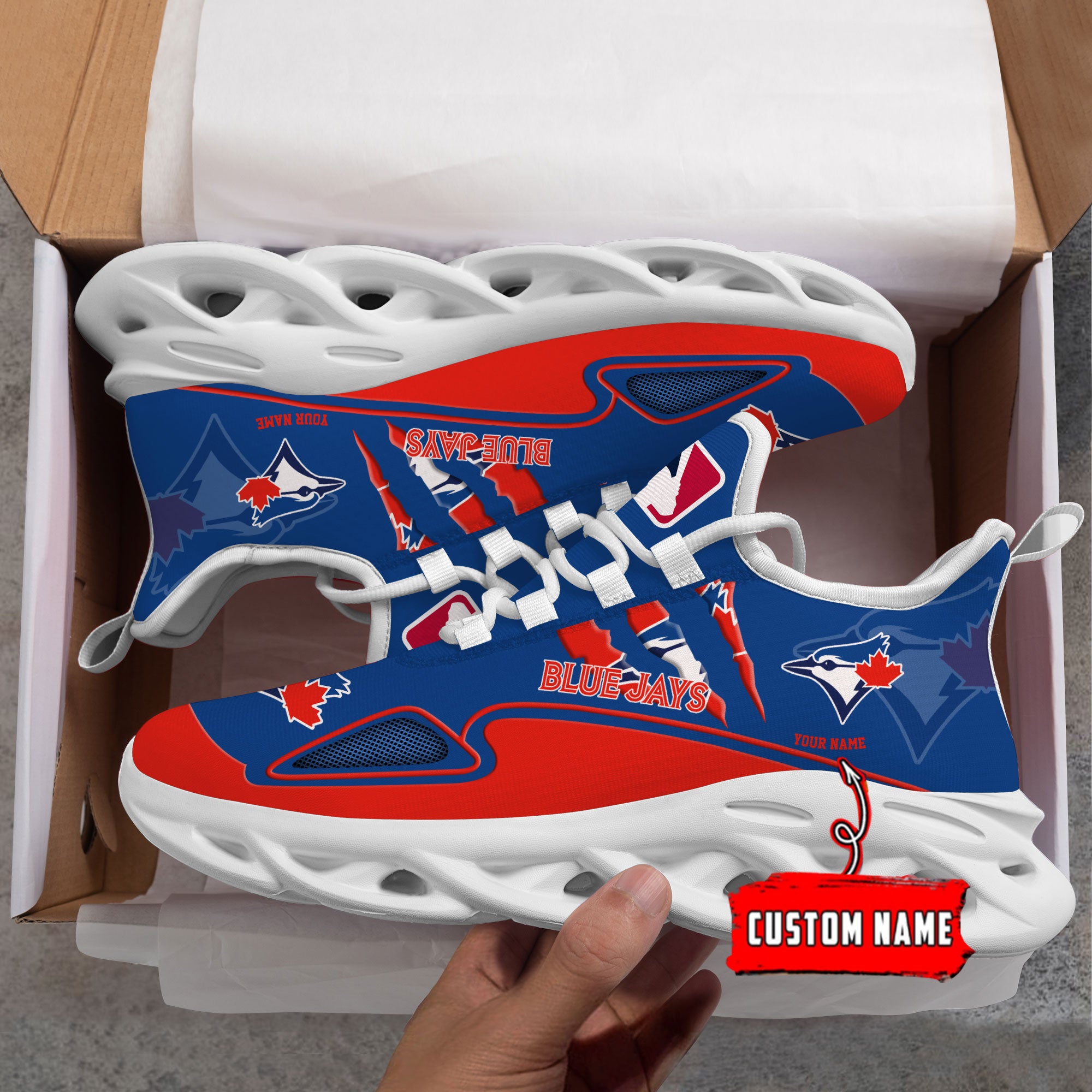 Personalized Toronto Blue Jays Max Soul Shoes Sneakers for Men And Women – MLB Baseball Fan Shoes, Team Sneakers - Image 6
