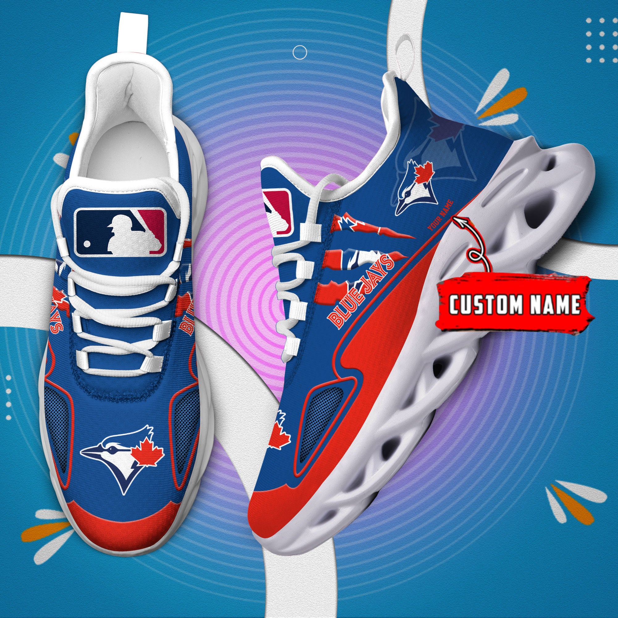 Personalized Toronto Blue Jays Max Soul Shoes Sneakers for Men And Women – MLB Baseball Fan Shoes, Team Sneakers - Image 4
