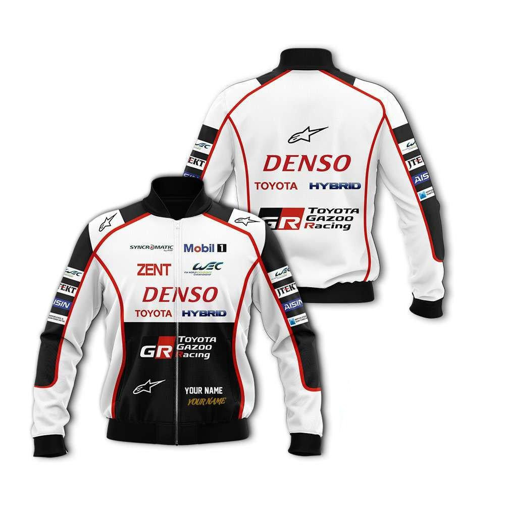 Personalized Toyota Gazoo Denso Toyota Hybrid Racing Bomber Jacket | Automotive Jacket for Men & Women | Car Fan Gift