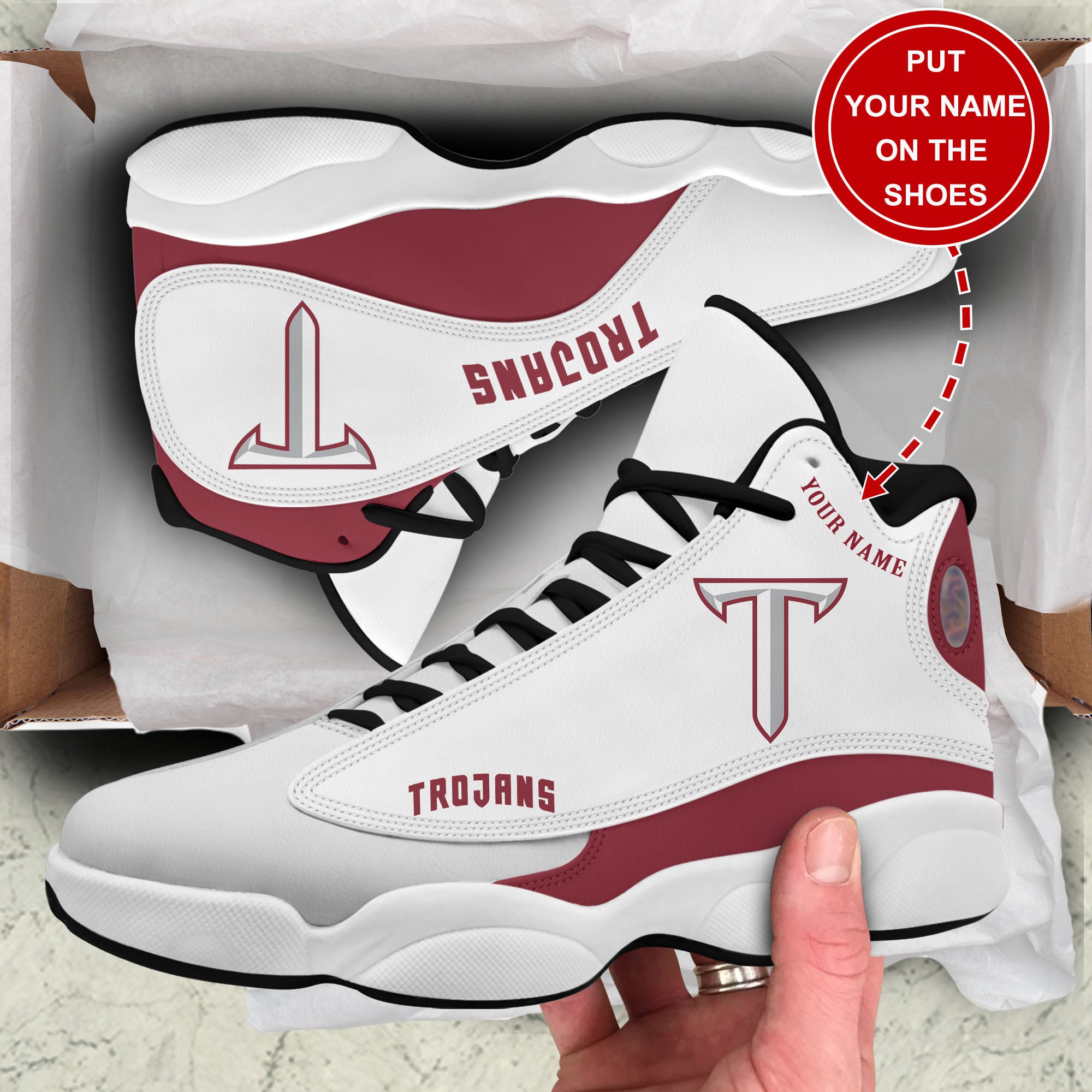Personalized Troy Trojans JD13 Sneakers Shoes for Men & Women | Custom Fan Gift