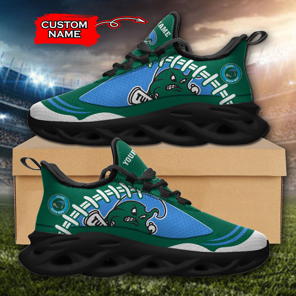 Personalized Tulane Green Wave NCAA Max Soul Shoes Sneakers for Men And Women – NCAA Fan Shoes, Team Sneakers