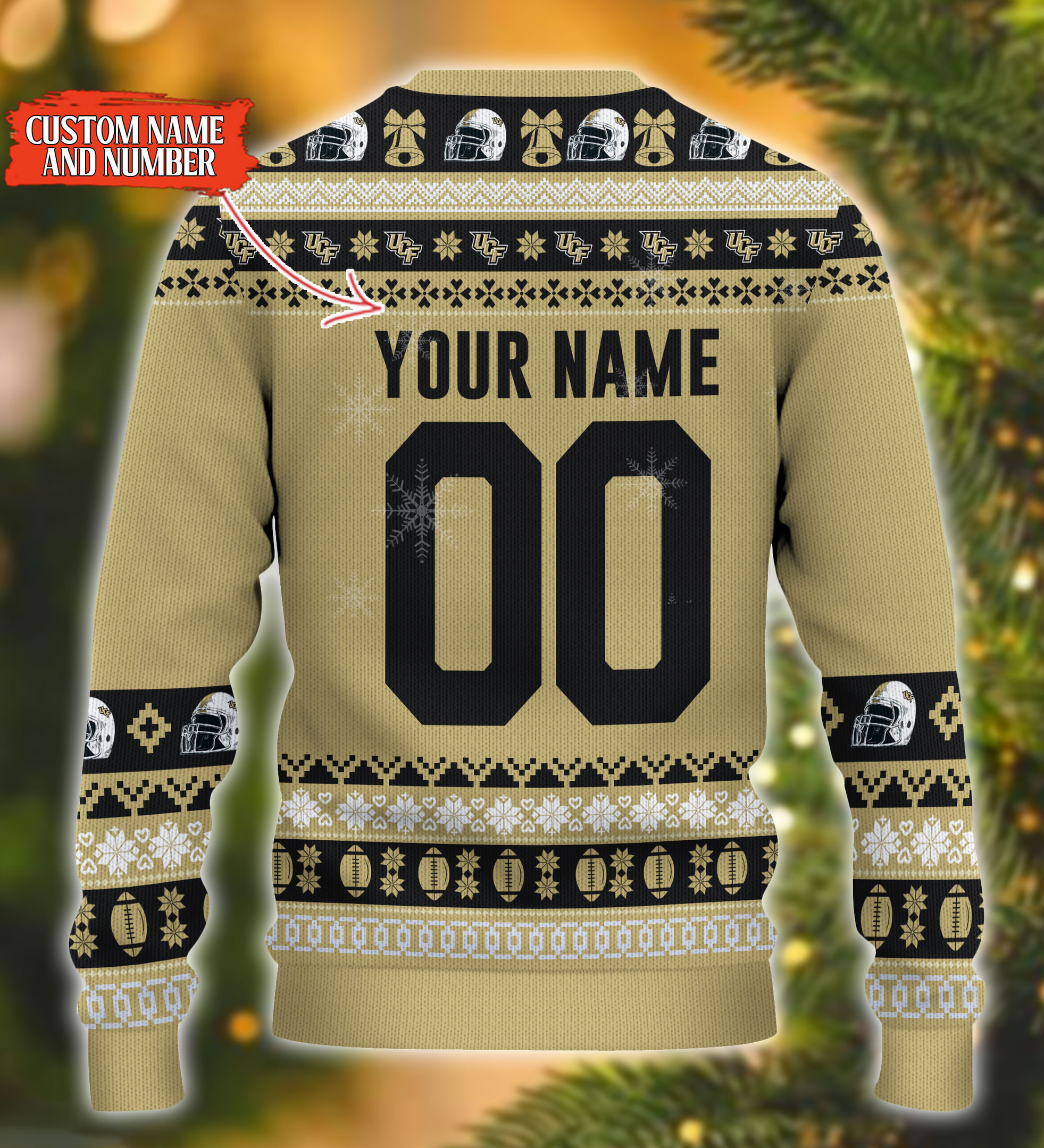 Personalized UCF Knights Mickey Ugly Christmas Sweater, - Image 3
