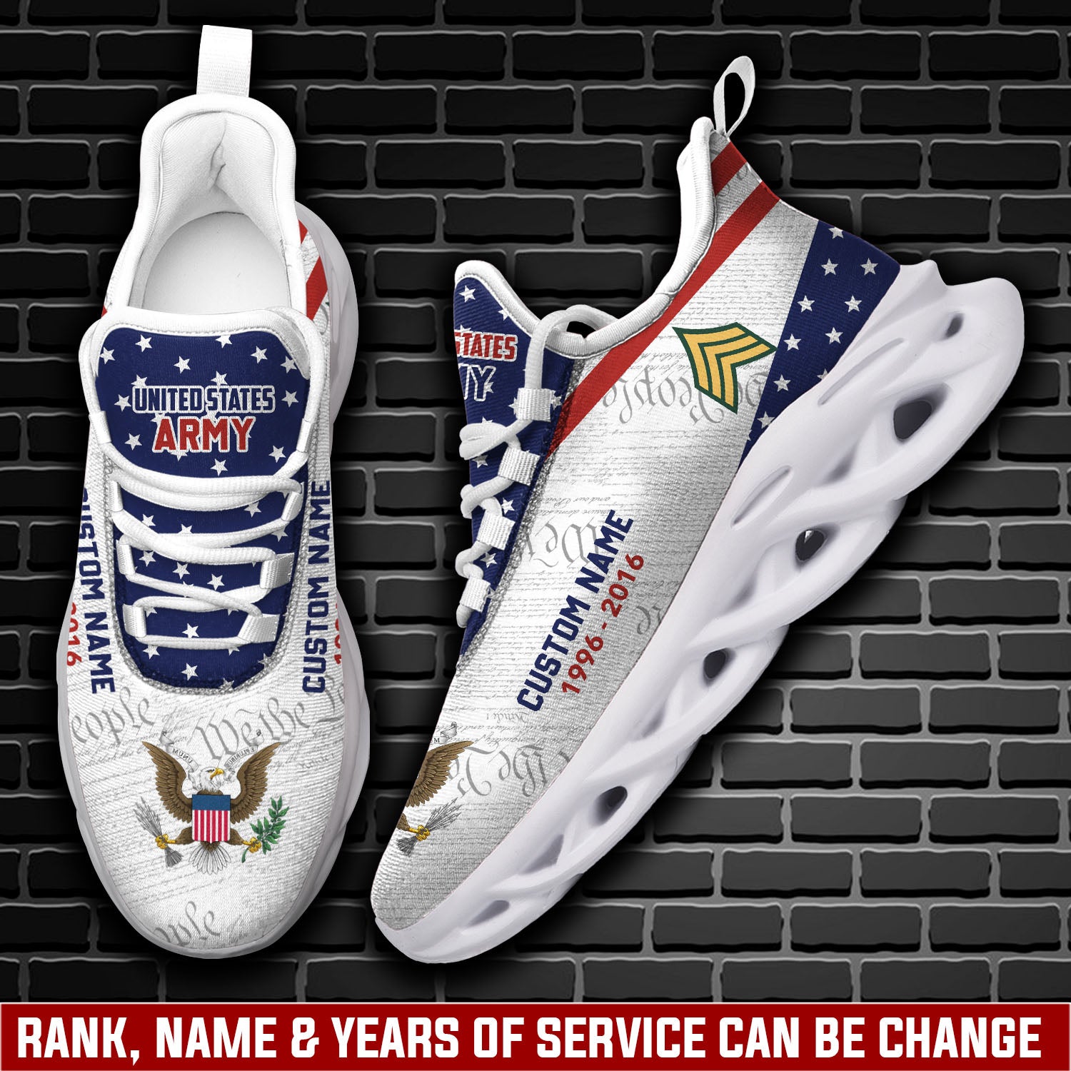 Personalized US Army Max Soul Shoes Sneakers for Men And Women – Casual Shoes, Streetwear Shoes