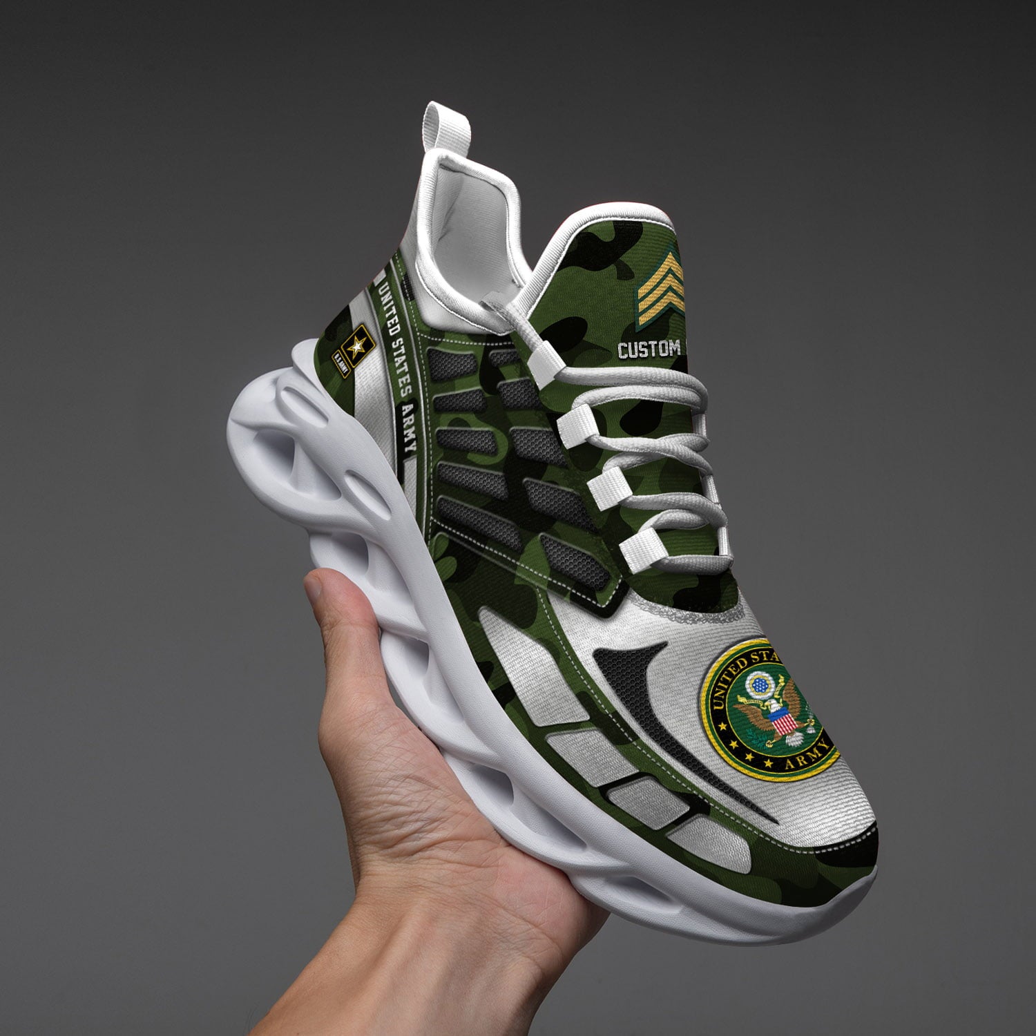 Personalized US Army Max Soul Shoes Sneakers for Men And Women – Casual Shoes, Streetwear Shoes - Image 3