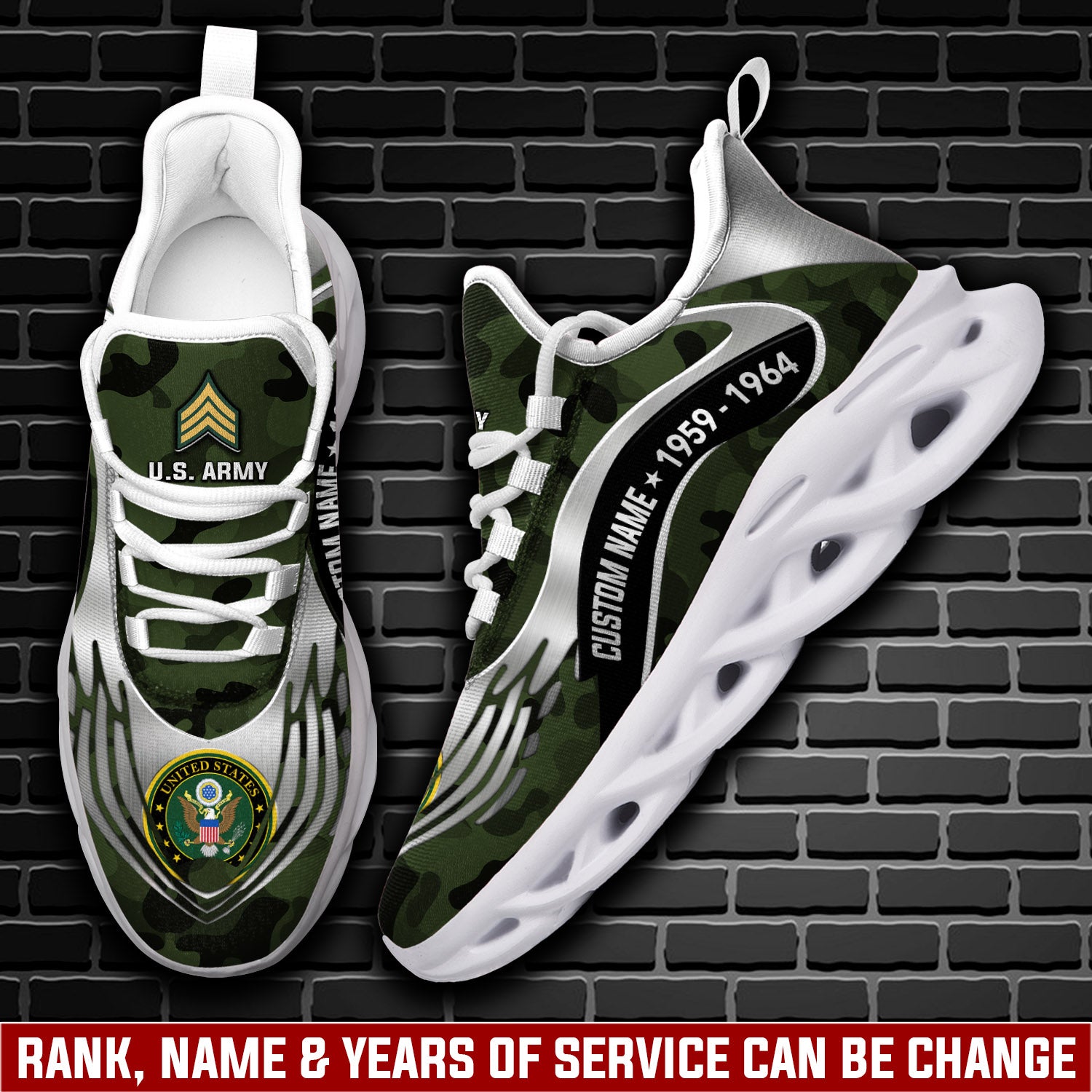 Personalized US Army Max Soul Shoes Sneakers for Men And Women – Casual Shoes, Streetwear Shoes